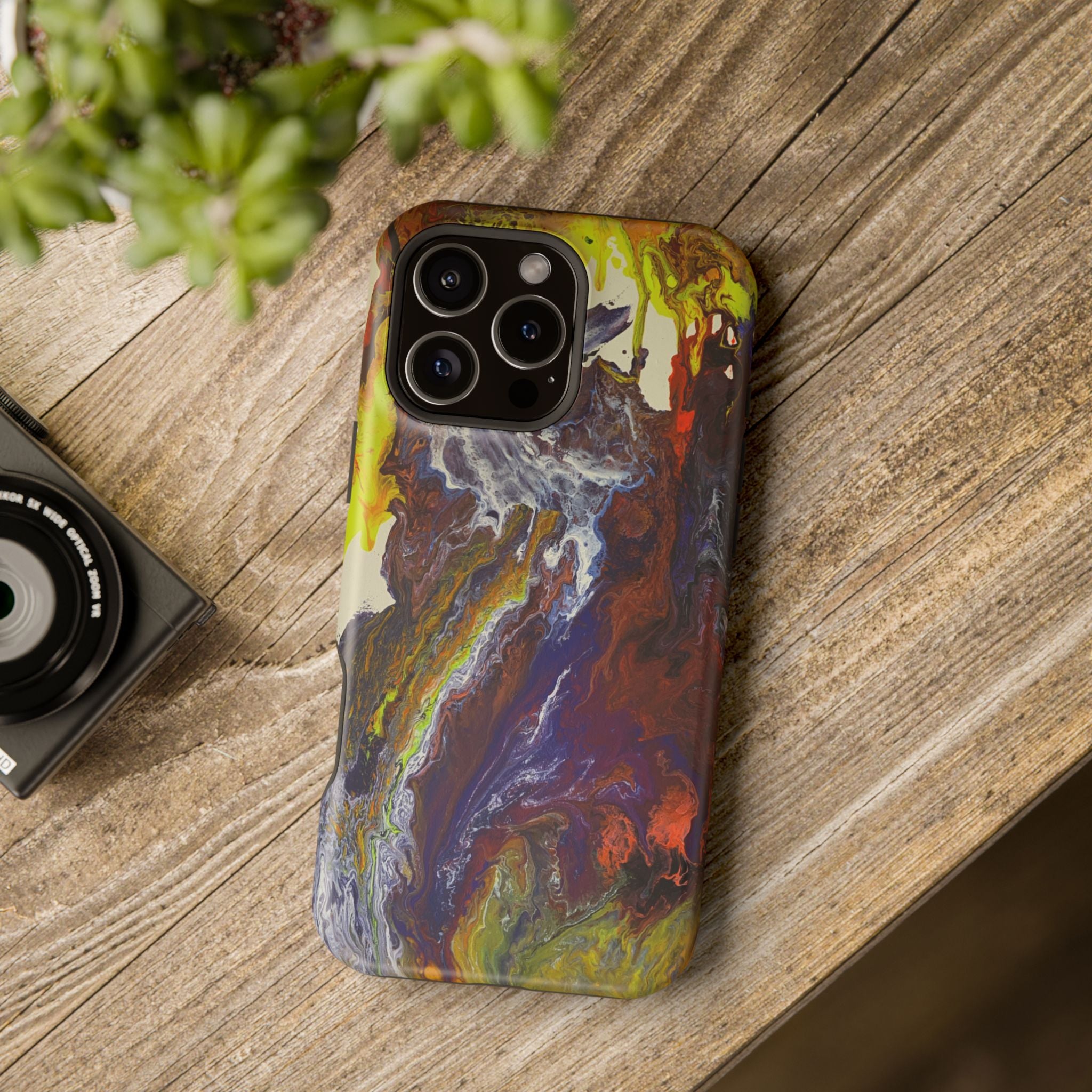 Lightwave Distortion X MagSafe iPhone Case – Abstract Art Design, Shockproof for iPhone 14–17 Pro & Pro Max
