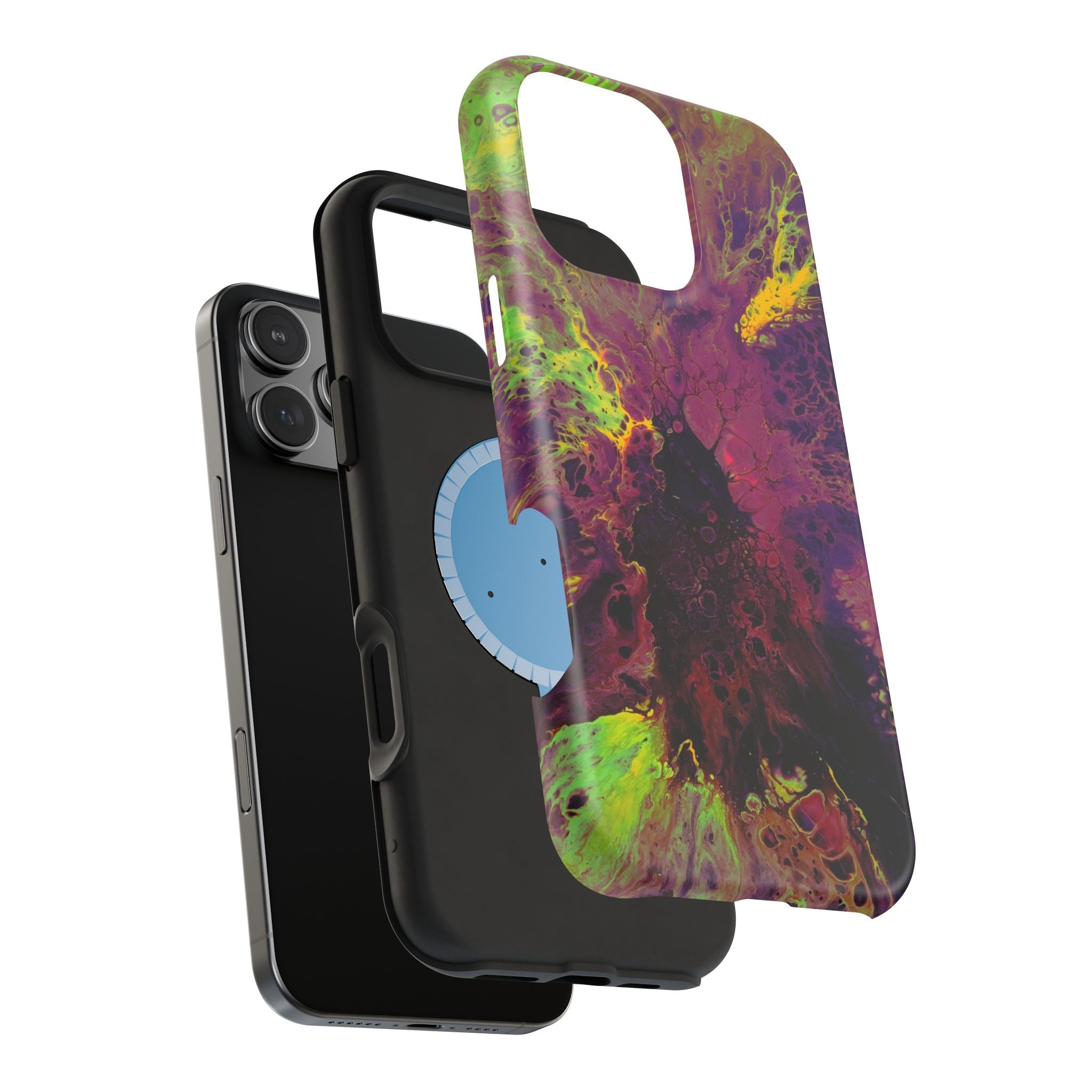 Venom Flow MagSafe iPhone Case – Abstract Art Design, Shockproof for iPhone 14–17 Pro & Pro Max