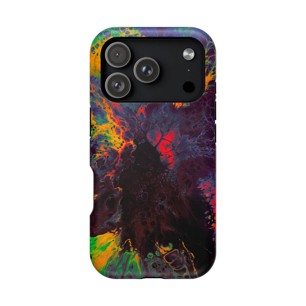 Fusion Collapse MagSafe iPhone Case – Abstract Art Design, Shockproof for iPhone 14–17 Pro & Pro Max