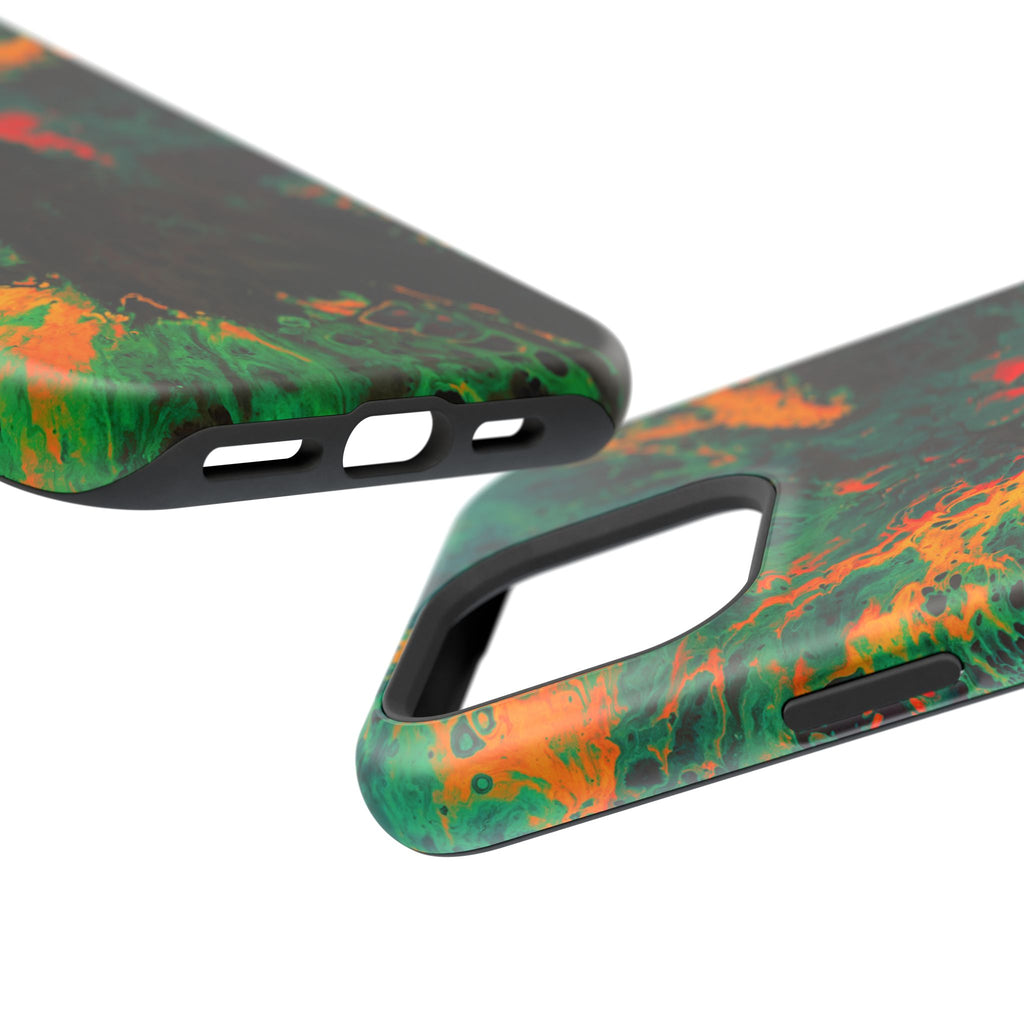 Infernal Jungle MagSafe iPhone Case – Abstract Art Design, Shockproof for iPhone 14–17 Pro & Pro Max