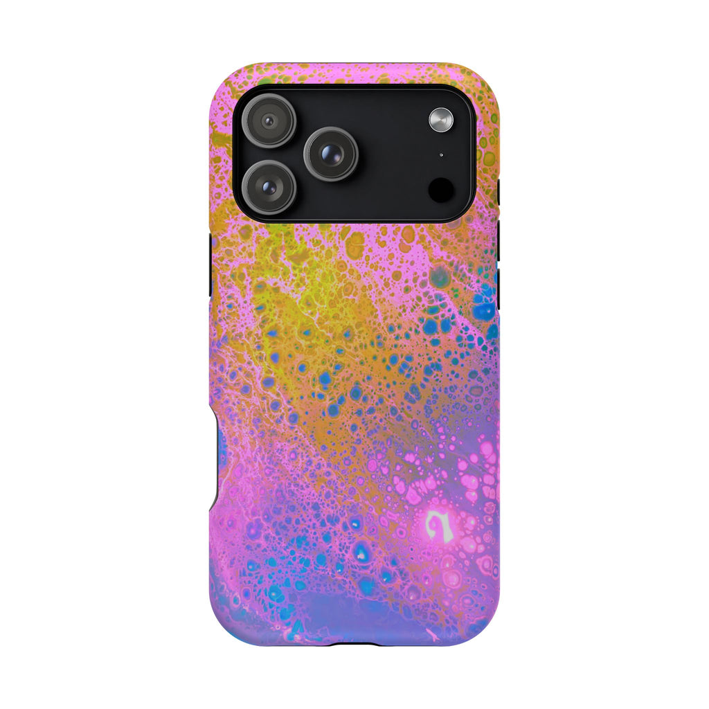 Spectral Distortion MagSafe iPhone Case – Abstract Art Design, Shockproof for iPhone 14–17 Pro & Pro Max