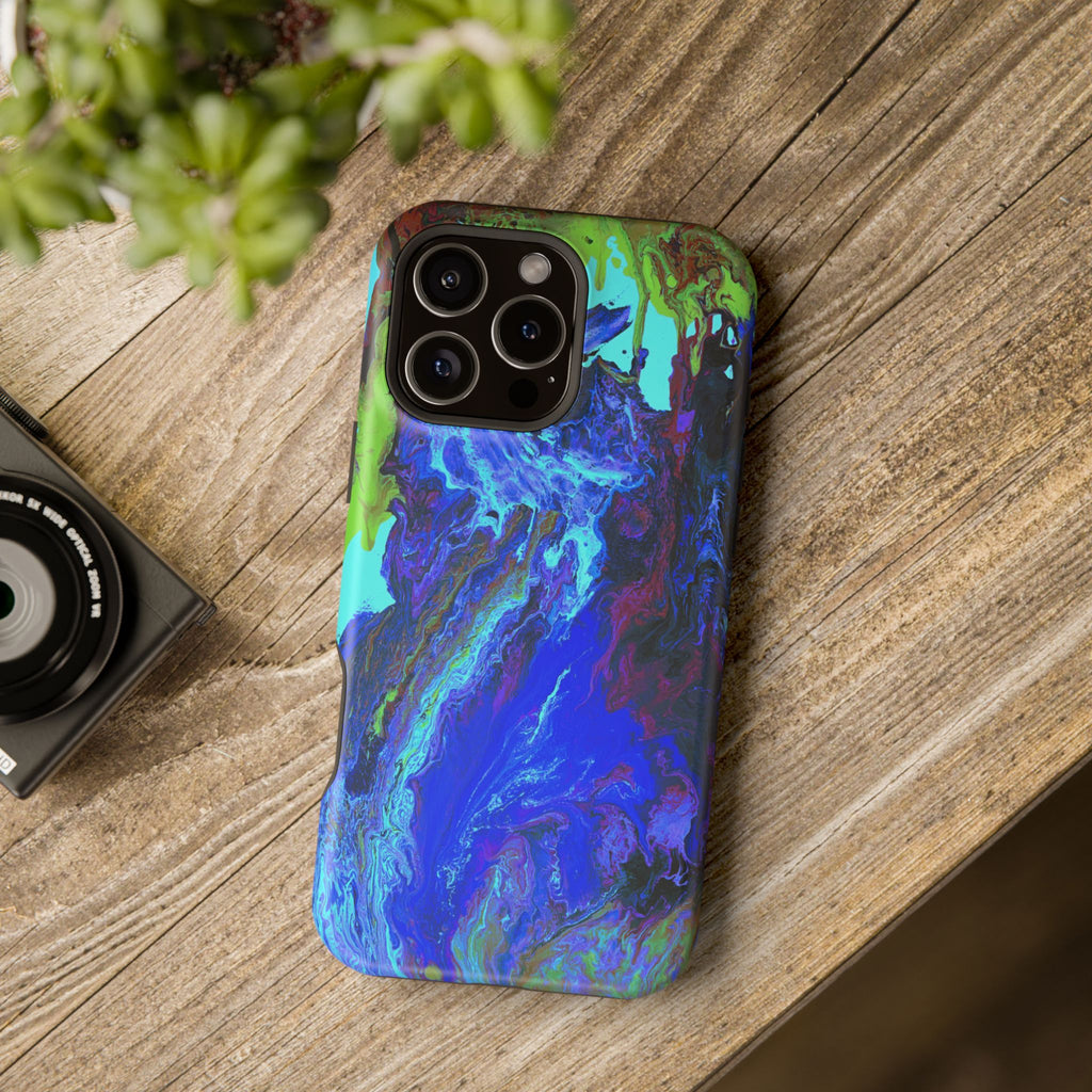Glacial Core X MagSafe iPhone Case – Abstract Art Design, Shockproof for iPhone 14–17 Pro & Pro Max