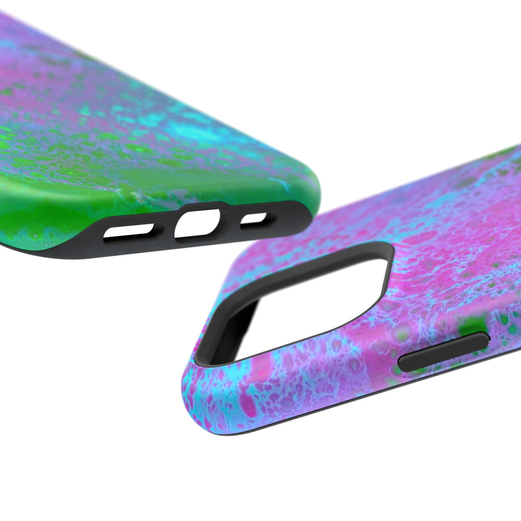 Whisper Flow MagSafe iPhone Case – Abstract Art Design, Shockproof for iPhone 14–17 Pro & Pro Max