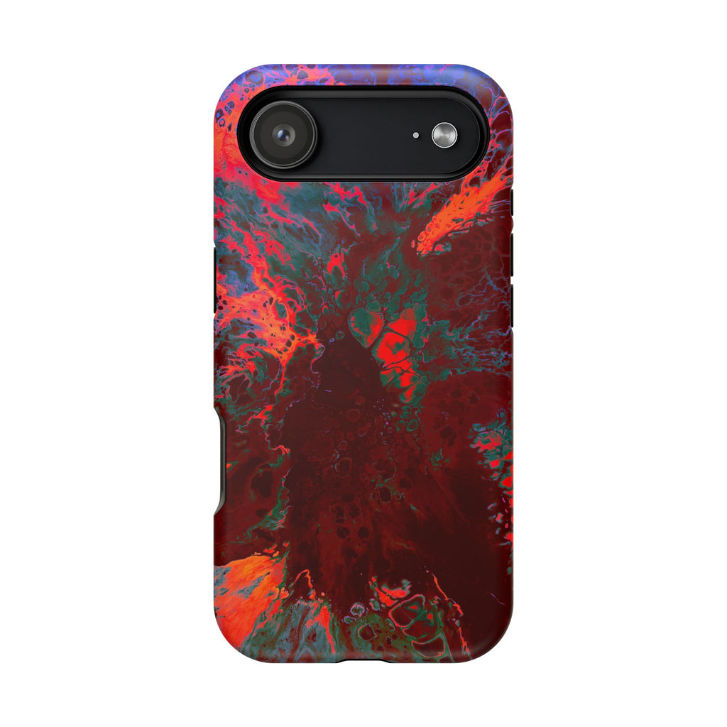 Heatwave Bloom MagSafe iPhone Case – Abstract Art Design, Shockproof for iPhone 14–17 Pro & Pro Max