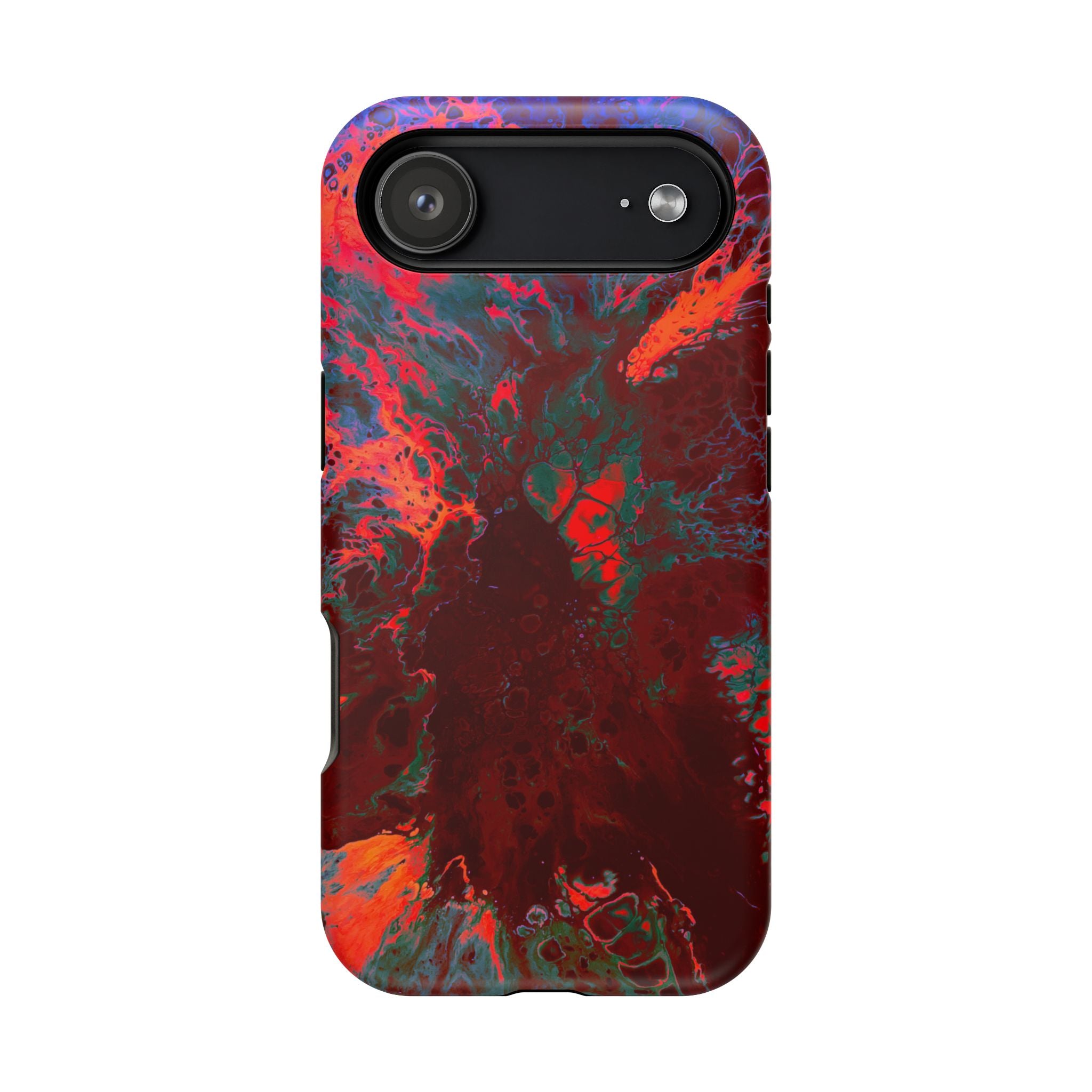 Heatwave Bloom MagSafe iPhone Case – Abstract Art Design, Shockproof for iPhone 14–17 Pro & Pro Max
