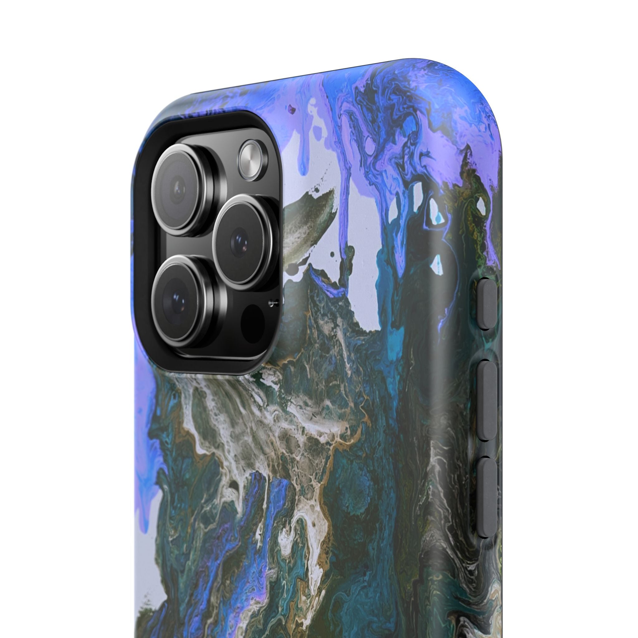 Liquid Depth X MagSafe iPhone Case – Abstract Art Design, Shockproof for iPhone 14–17 Pro & Pro Max