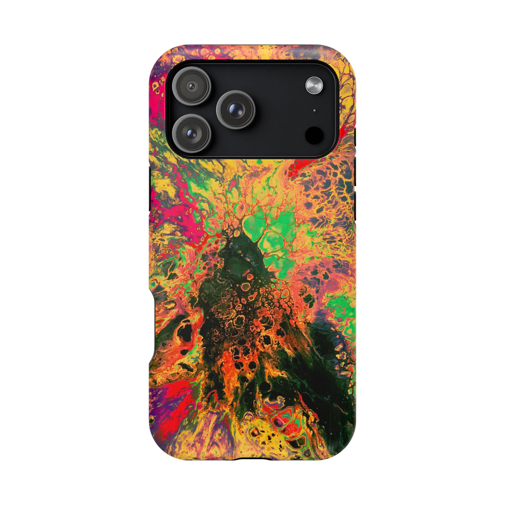 Bio Surge MagSafe iPhone Case – Abstract Art Design, Shockproof for iPhone 14–17 Pro & Pro Max