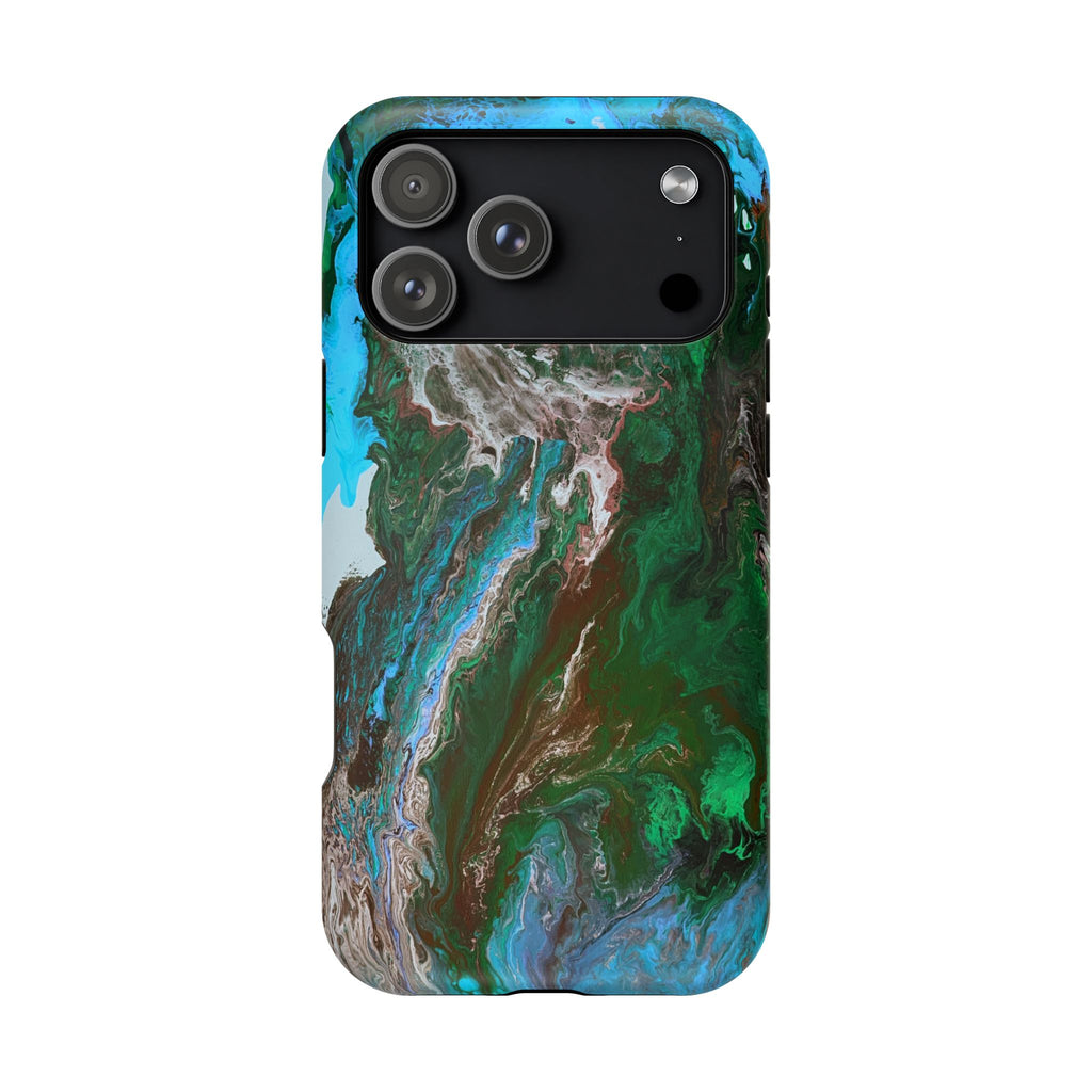 Aqua Reactor X MagSafe iPhone Case – Abstract Art Design, Shockproof for iPhone 14–17 Pro & Pro Max