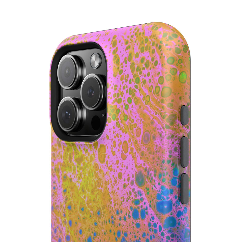 Spectral Distortion MagSafe iPhone Case – Abstract Art Design, Shockproof for iPhone 14–17 Pro & Pro Max