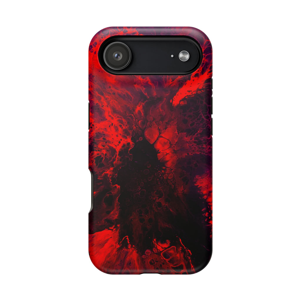 Bloodflare MagSafe iPhone Case – Abstract Art Design, Shockproof for iPhone 14–17 Pro & Pro Max