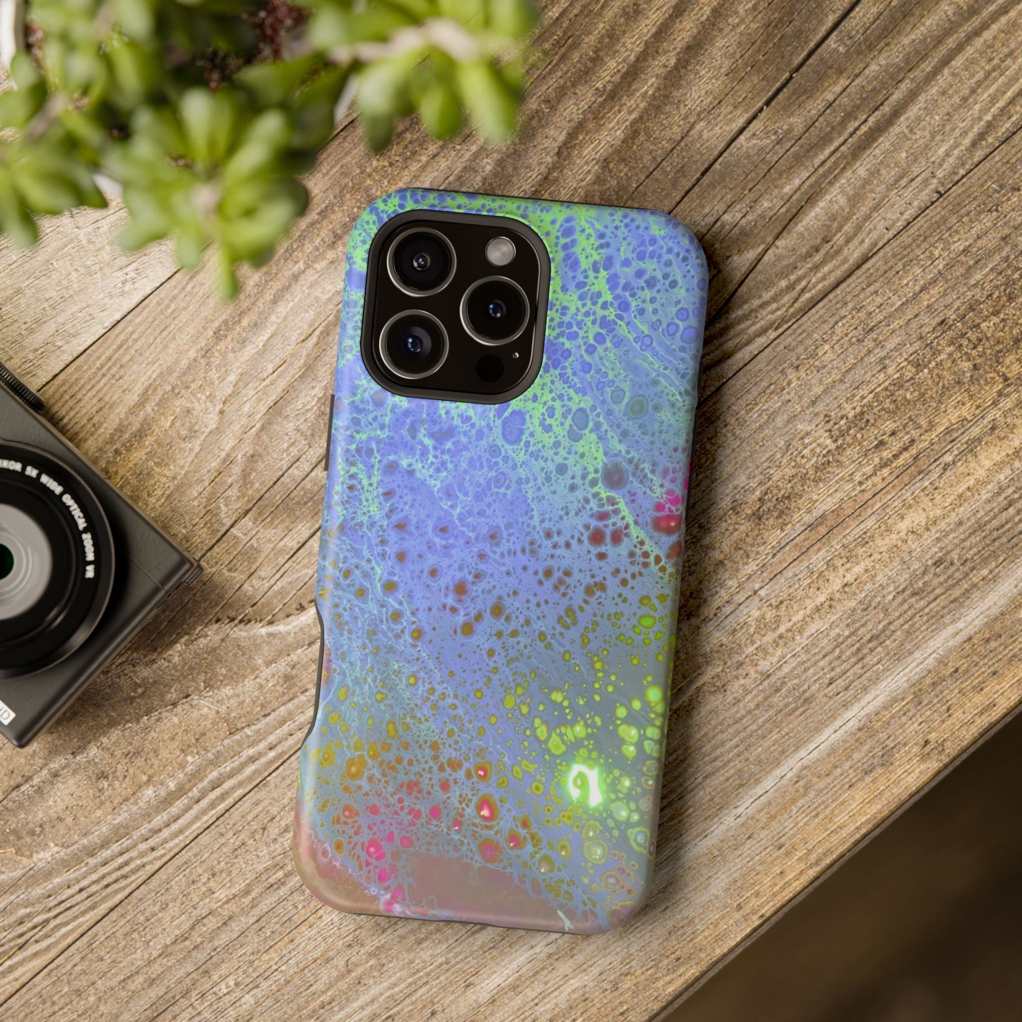 Arctic Pulse MagSafe iPhone Case – Abstract Art Design, Shockproof for iPhone 14–17 Pro & Pro Max