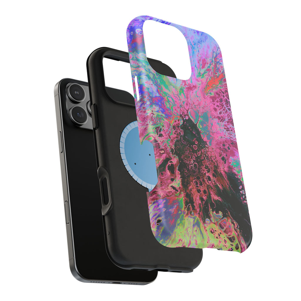 Quantum Bloom Collapse MagSafe iPhone Case – Abstract Art Design, Shockproof for iPhone 14–17 Pro & Pro Max