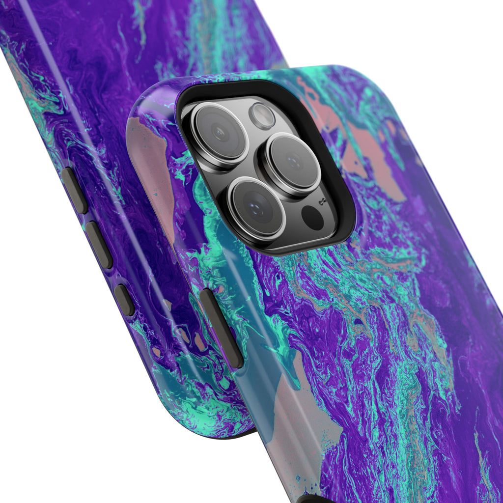 Polar Collapse X MagSafe iPhone Case – Abstract Art Design, Shockproof for iPhone 14–17 Pro & Pro Max