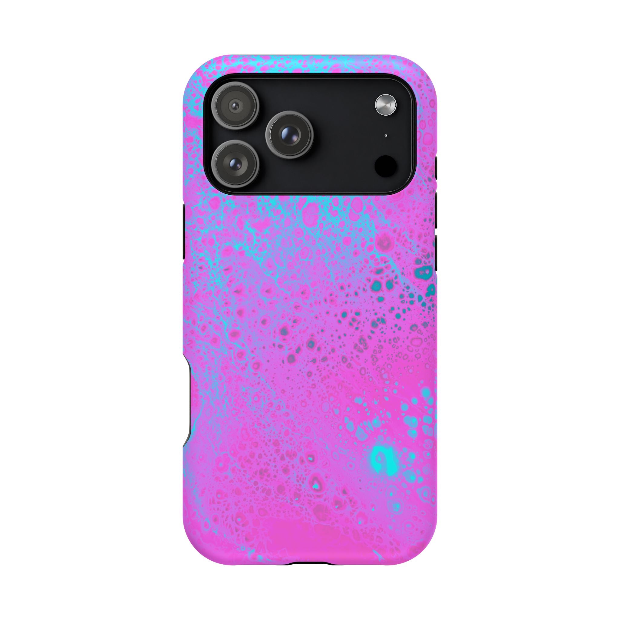 Neon Petal MagSafe iPhone Case – Abstract Art Design, Shockproof for iPhone 14–17 Pro & Pro Max
