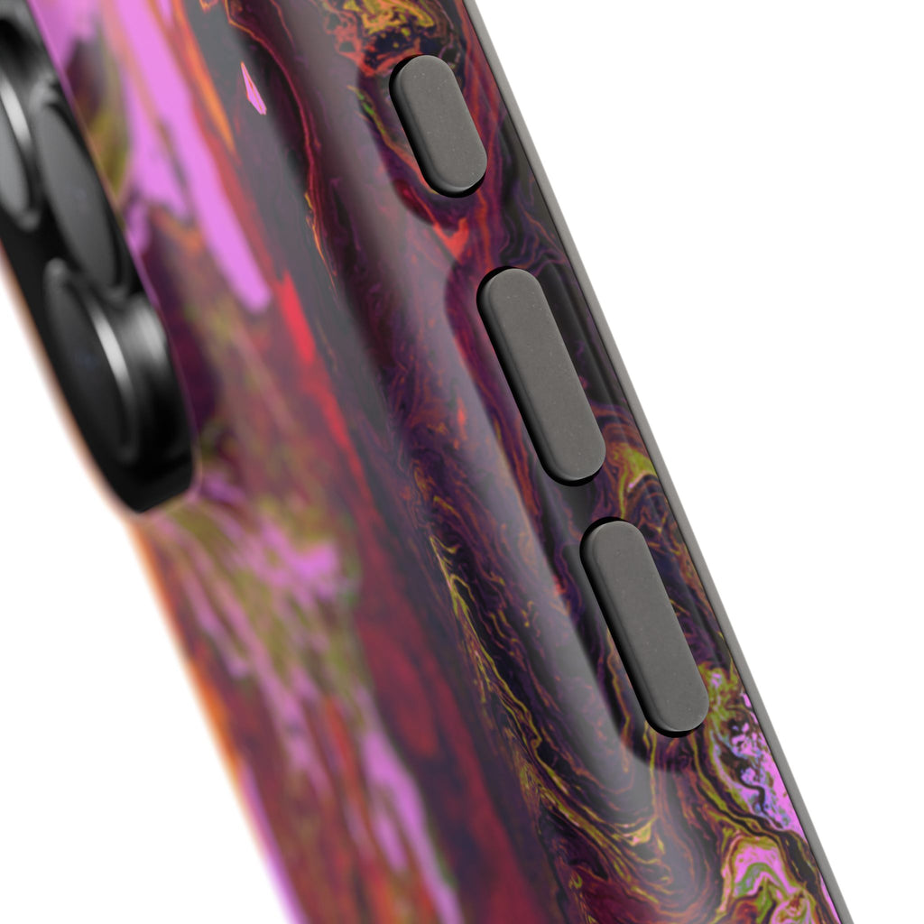 Gold Reactor X MagSafe iPhone Case – Abstract Art Design, Shockproof for iPhone 14–17 Pro & Pro Max