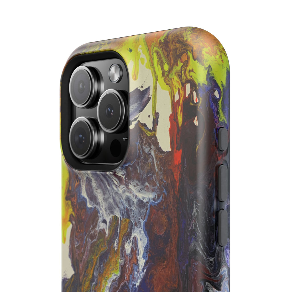 Lightwave Distortion X MagSafe iPhone Case – Abstract Art Design, Shockproof for iPhone 14–17 Pro & Pro Max