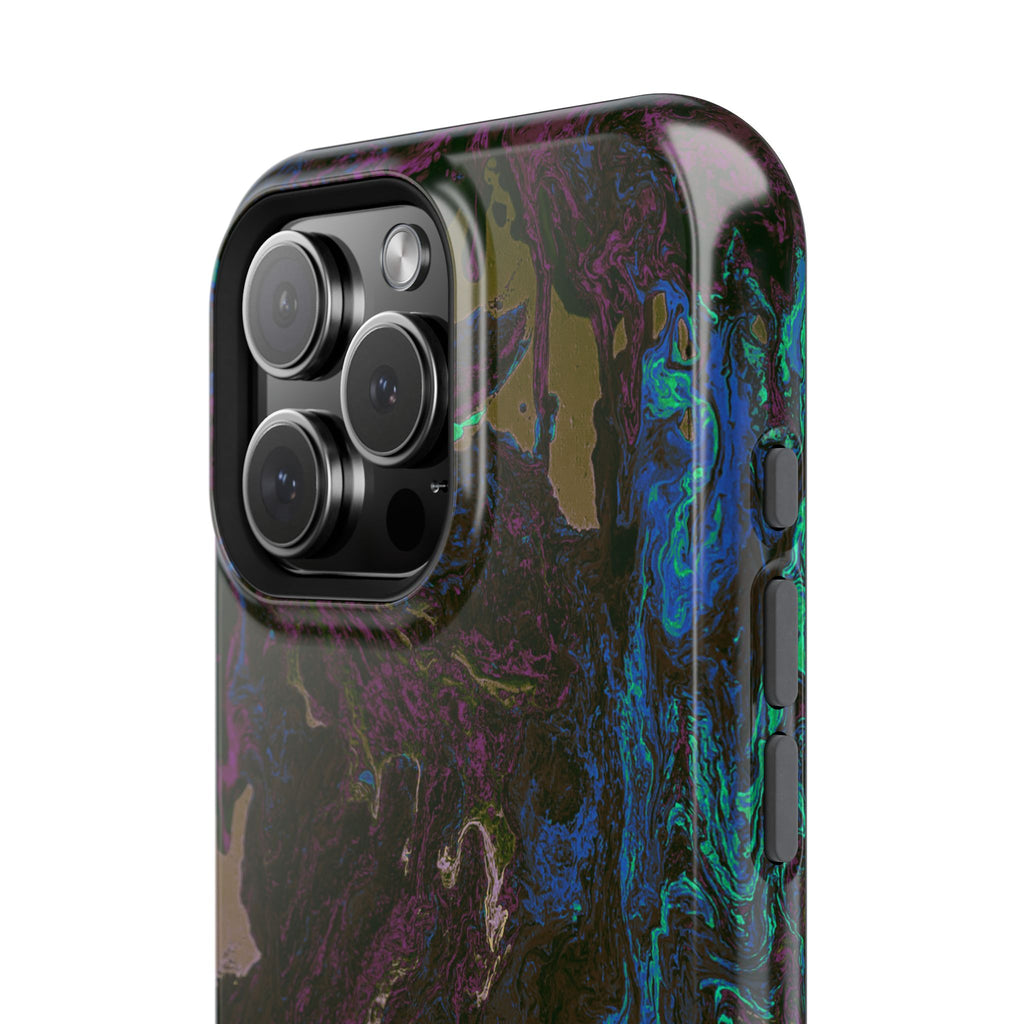 Shadow Collapse X MagSafe iPhone Case – Abstract Art Design, Shockproof for iPhone 14–17 Pro & Pro Max