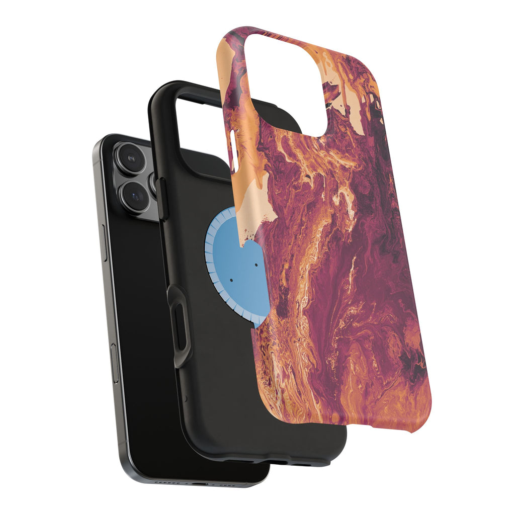 Sunburst Collapse X MagSafe iPhone Case – Abstract Art Design, Shockproof for iPhone 14–17 Pro & Pro Max