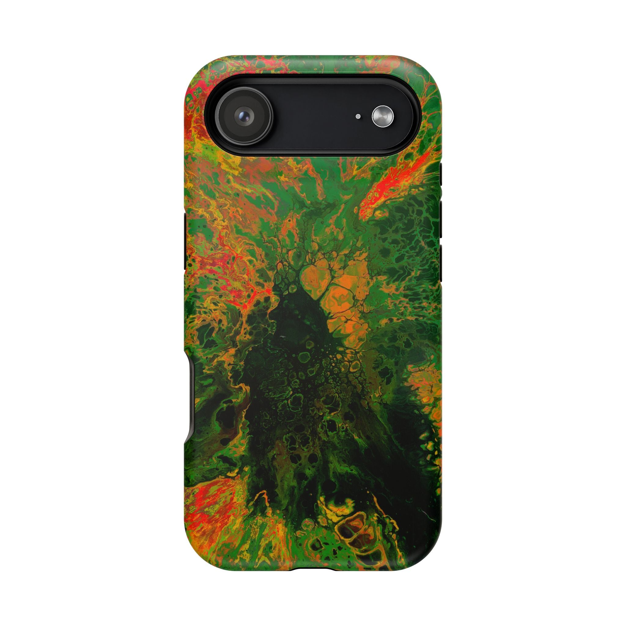 Neon Swamp MagSafe iPhone Case – Abstract Art Design, Shockproof for iPhone 14–17 Pro & Pro Max