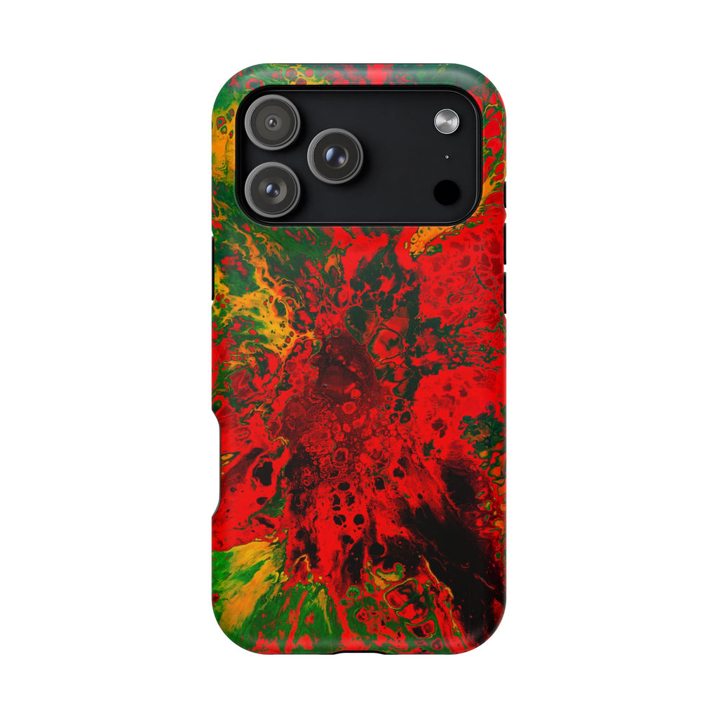 Core Meltdown MagSafe iPhone Case – Abstract Art Design, Shockproof for iPhone 14–17 Pro & Pro Max