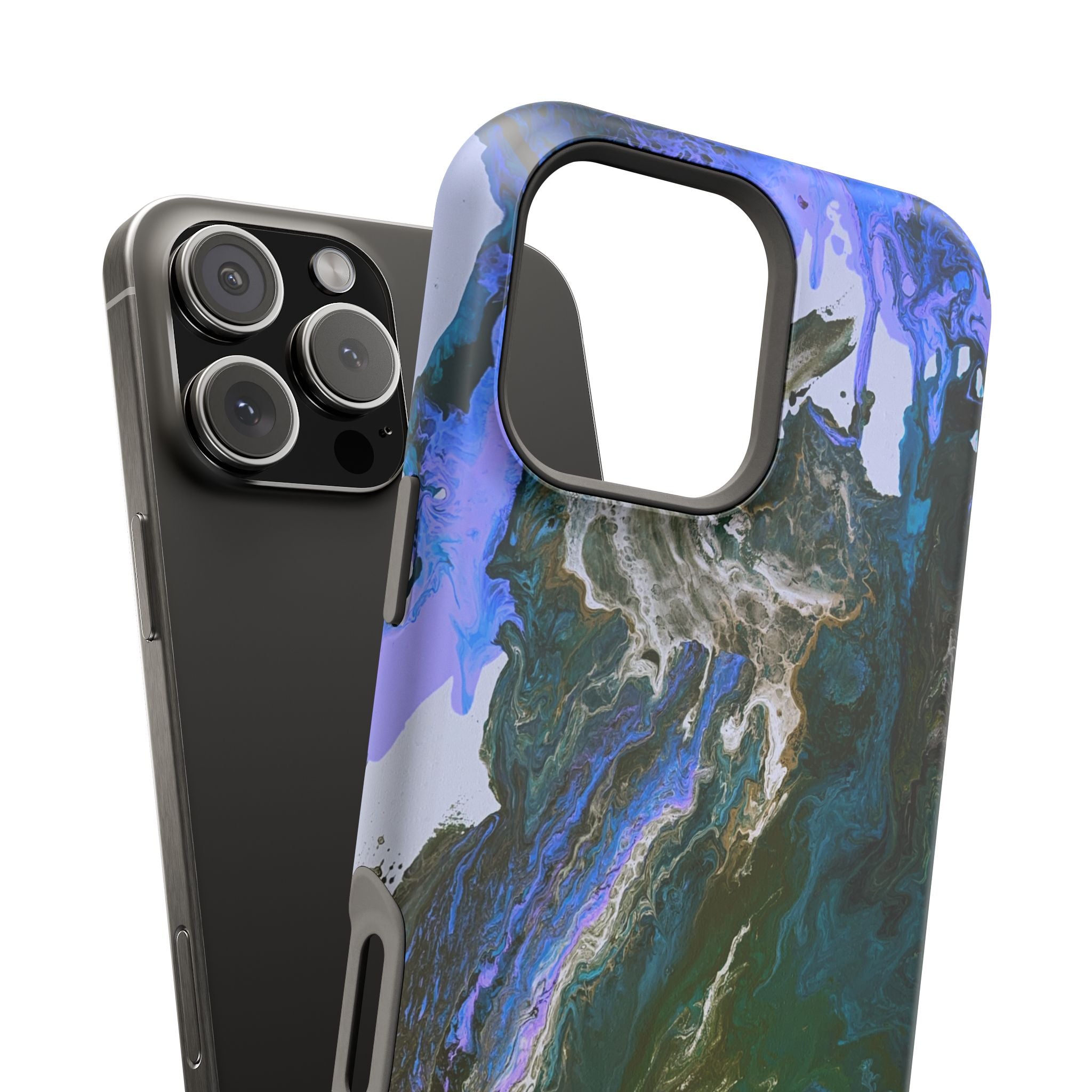 Liquid Depth X MagSafe iPhone Case – Abstract Art Design, Shockproof for iPhone 14–17 Pro & Pro Max