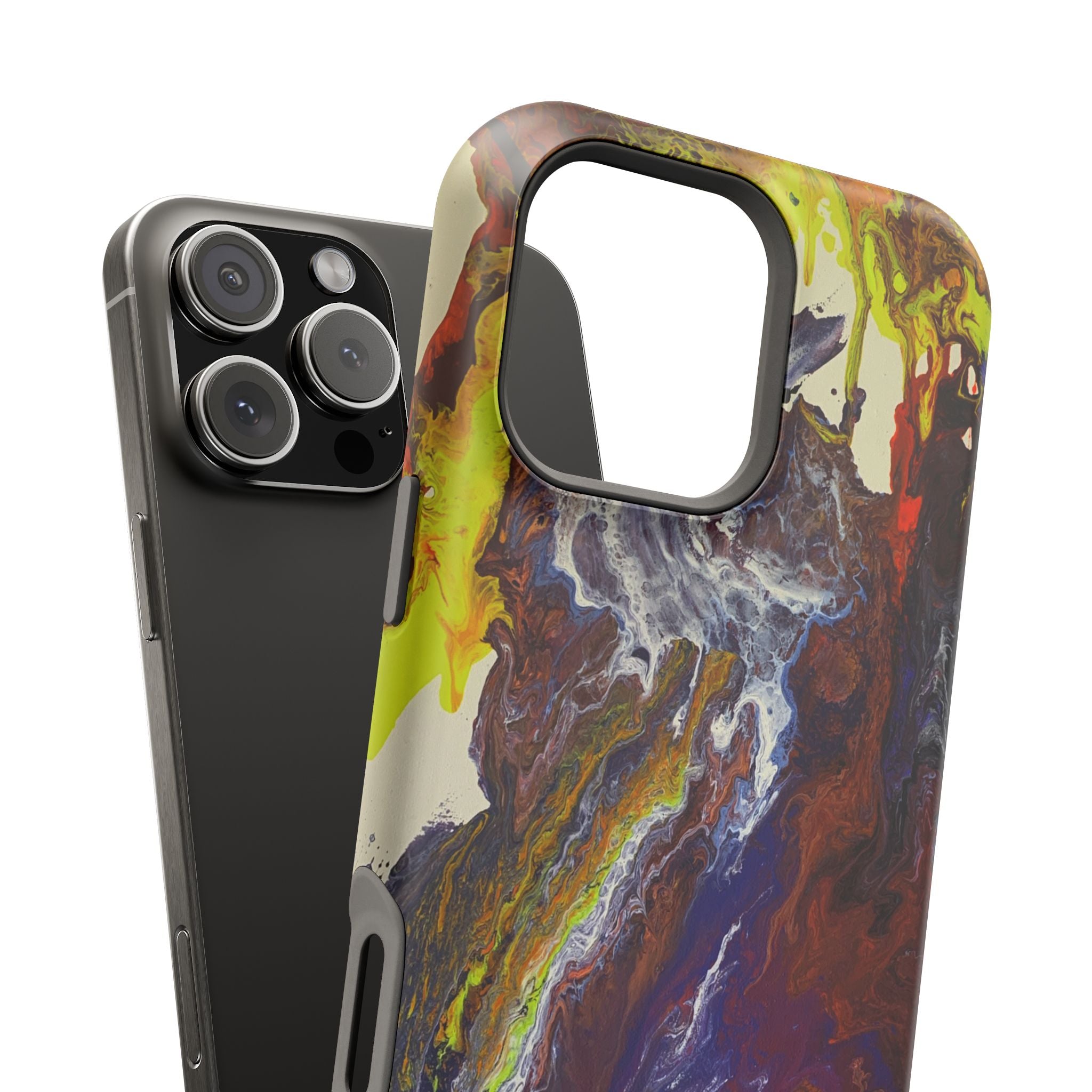 Lightwave Distortion X MagSafe iPhone Case – Abstract Art Design, Shockproof for iPhone 14–17 Pro & Pro Max
