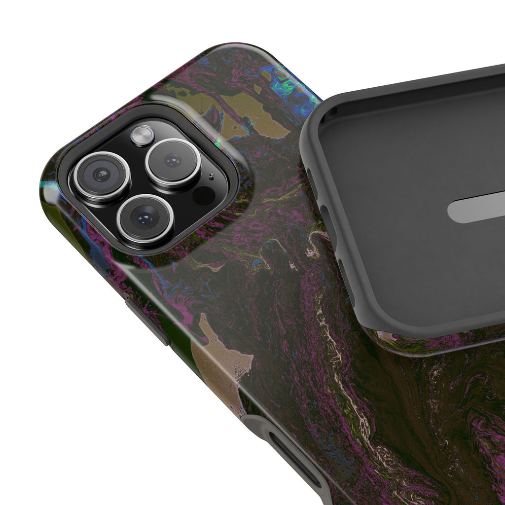 Shadow Collapse X MagSafe iPhone Case – Abstract Art Design, Shockproof for iPhone 14–17 Pro & Pro Max
