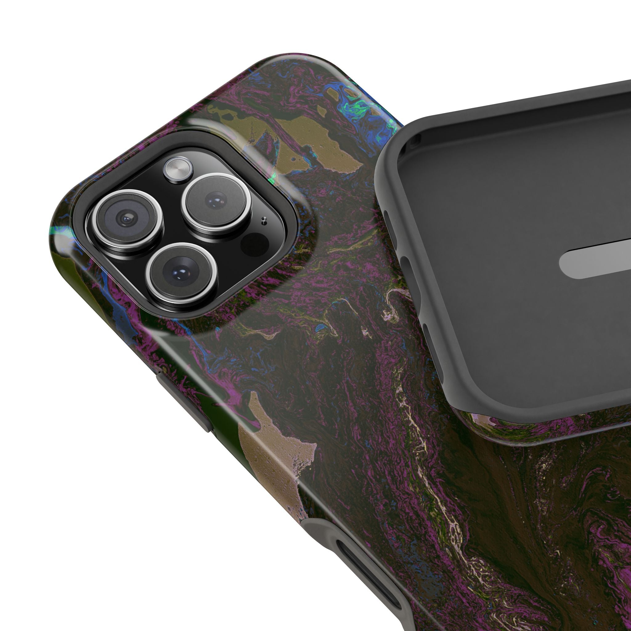 Shadow Collapse X MagSafe iPhone Case – Abstract Art Design, Shockproof for iPhone 14–17 Pro & Pro Max