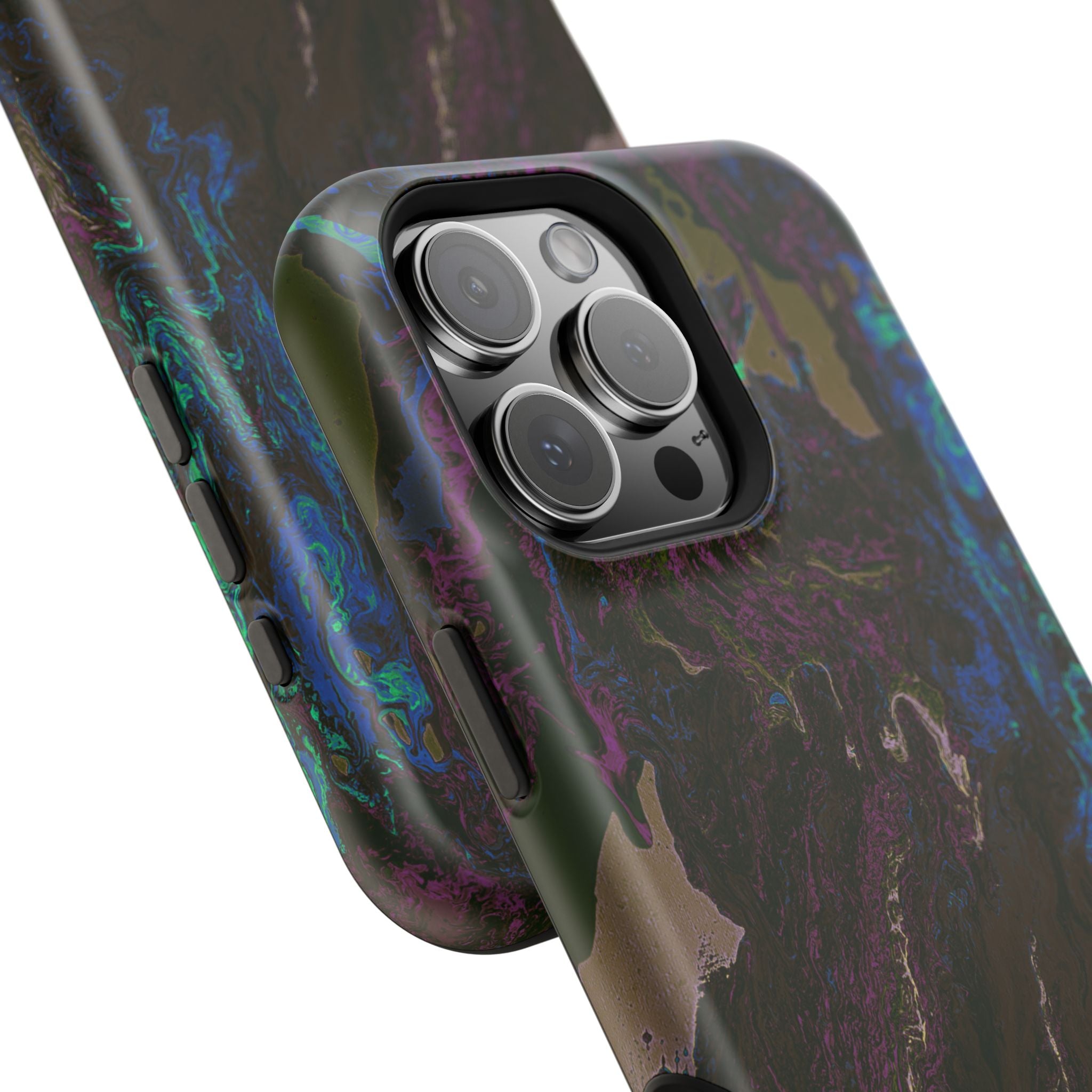 Shadow Collapse X MagSafe iPhone Case – Abstract Art Design, Shockproof for iPhone 14–17 Pro & Pro Max