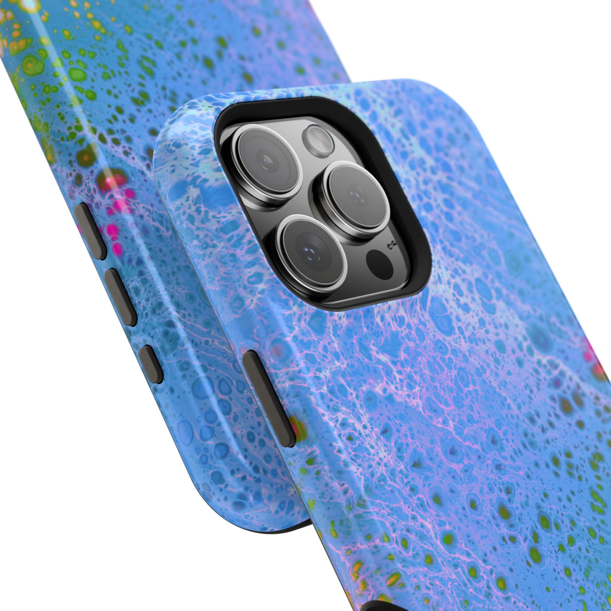 Frost Bloom MagSafe iPhone Case – Abstract Art Design, Shockproof for iPhone 14–17 Pro & Pro Max