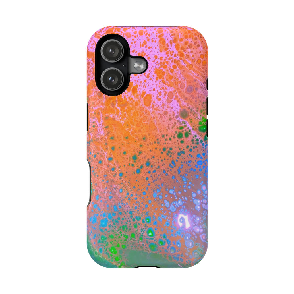 Sunflare Pulse MagSafe iPhone Case – Abstract Art Design, Shockproof for iPhone 14–17 Pro & Pro Max