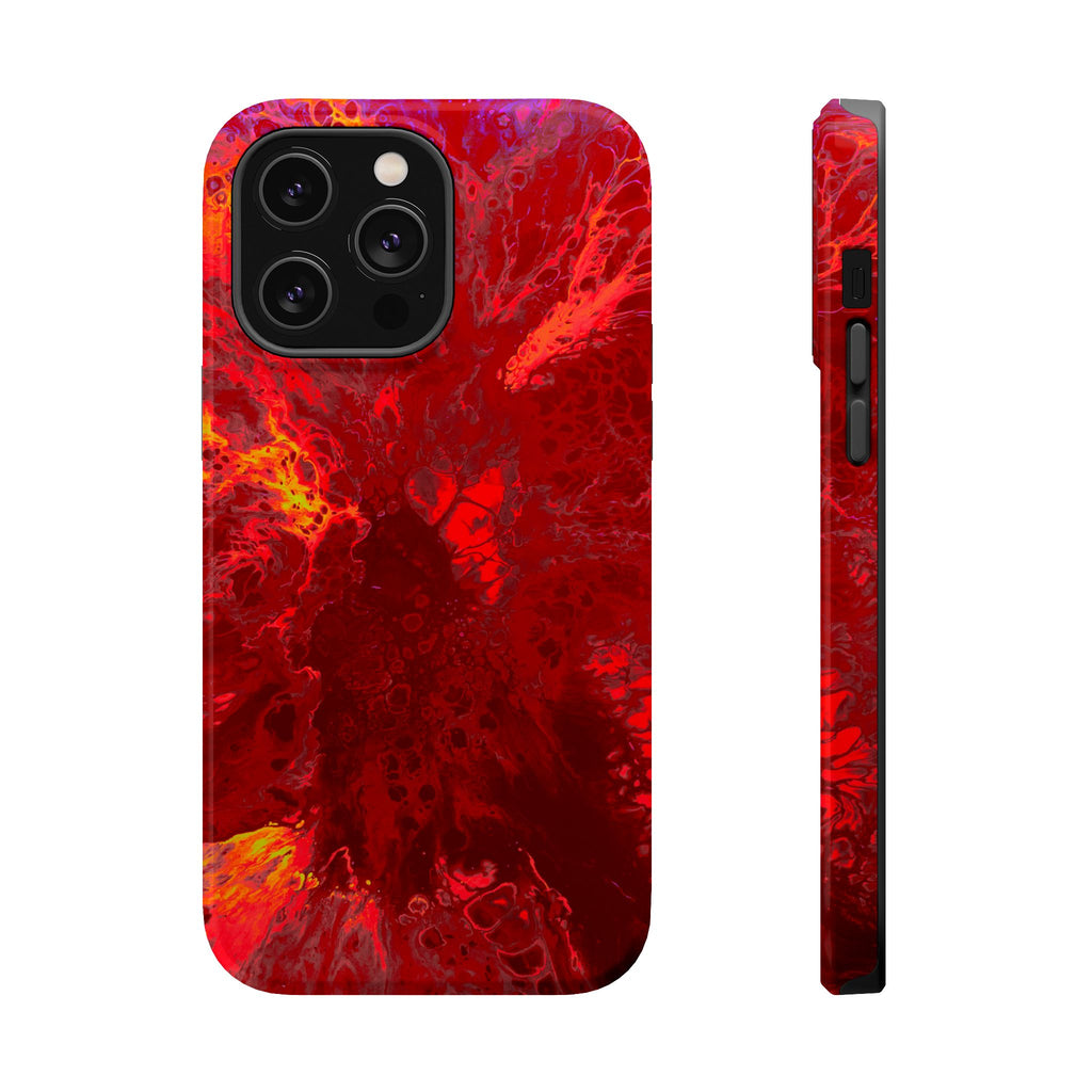 Inferno Pulse MagSafe iPhone Case – Abstract Art Design, Shockproof for iPhone 14–17 Pro & Pro Max