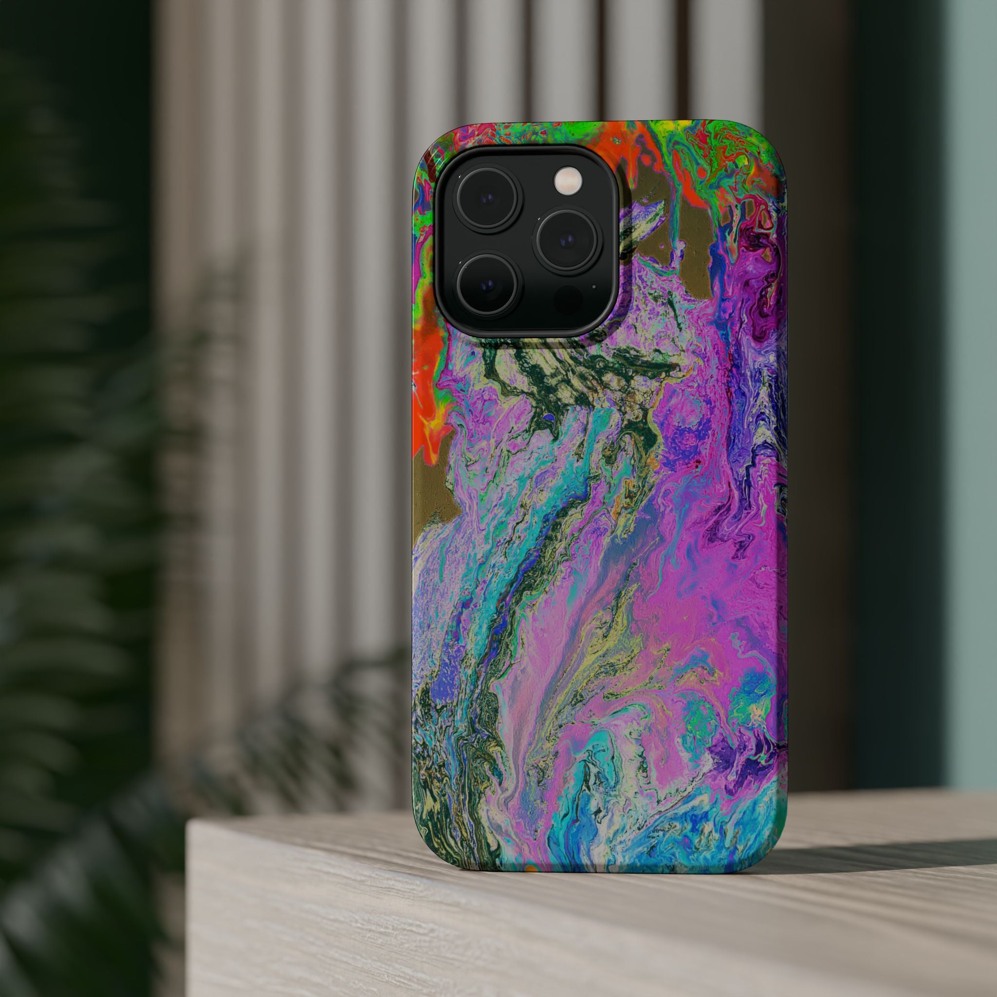 Spectrum Surge X MagSafe iPhone Case – Abstract Art Design, Shockproof for iPhone 14–17 Pro & Pro Max