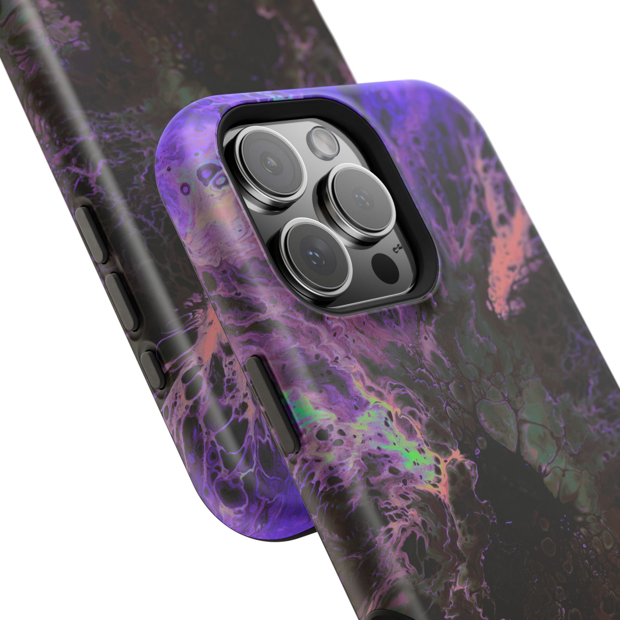Bloom Reactor MagSafe iPhone Case – Abstract Art Design, Shockproof for iPhone 14–17 Pro & Pro Max