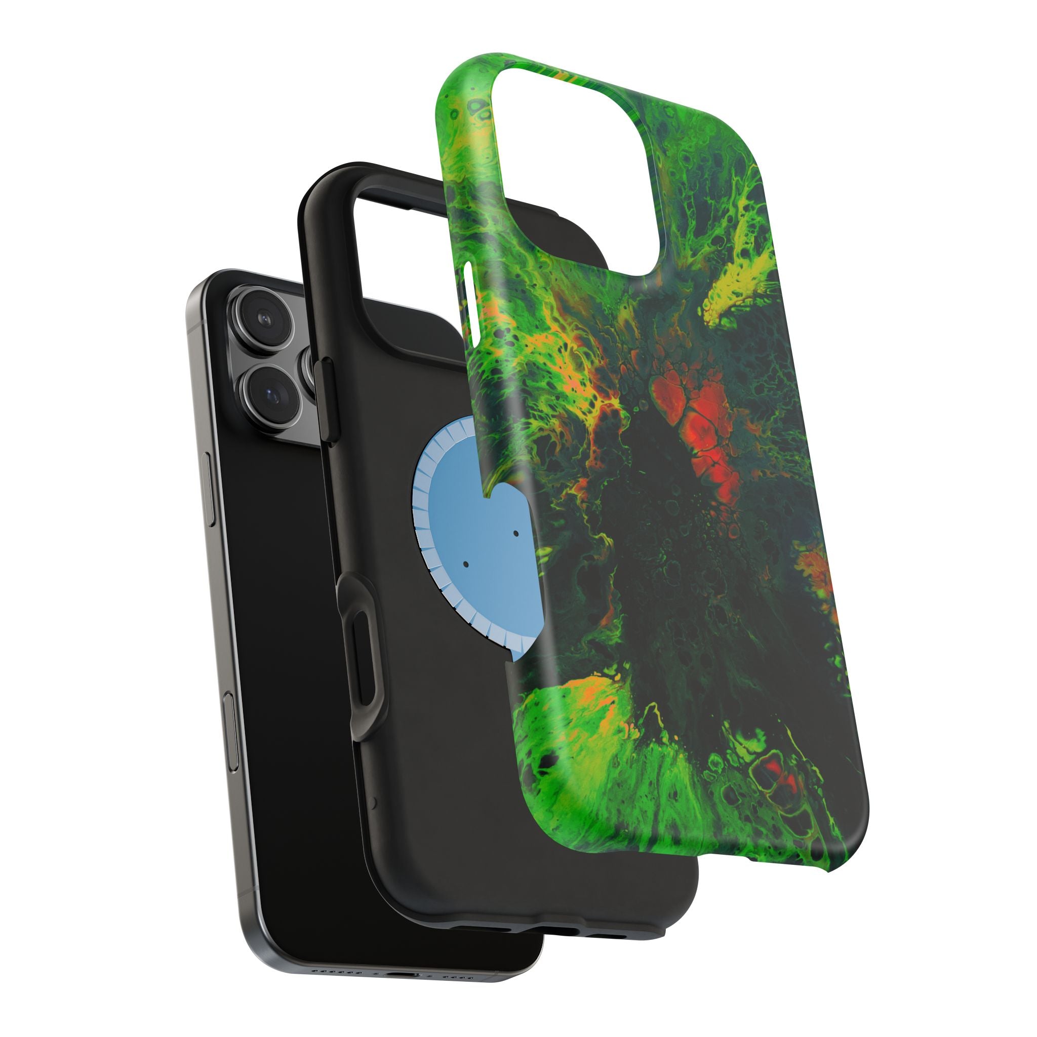 Acid Core MagSafe iPhone Case – Abstract Art Design, Shockproof for iPhone 14–17 Pro & Pro Max