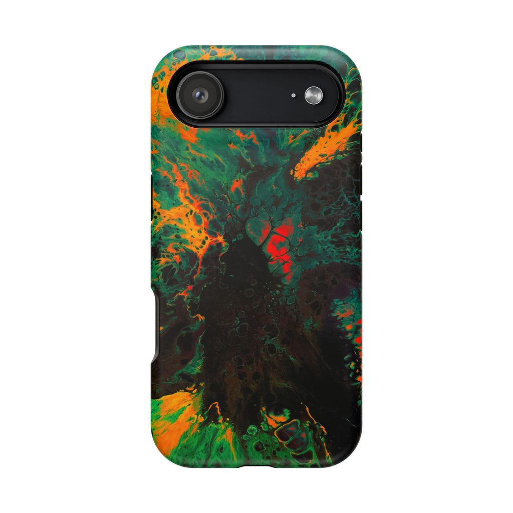 Infernal Jungle MagSafe iPhone Case – Abstract Art Design, Shockproof for iPhone 14–17 Pro & Pro Max