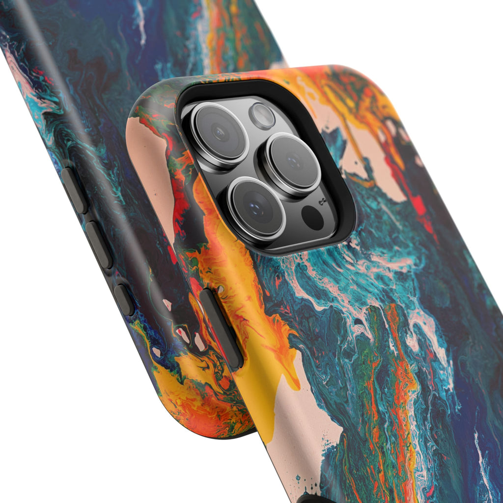 Deepcore Flow X MagSafe iPhone Case – Abstract Art Design, Shockproof for iPhone 14–17 Pro & Pro Max