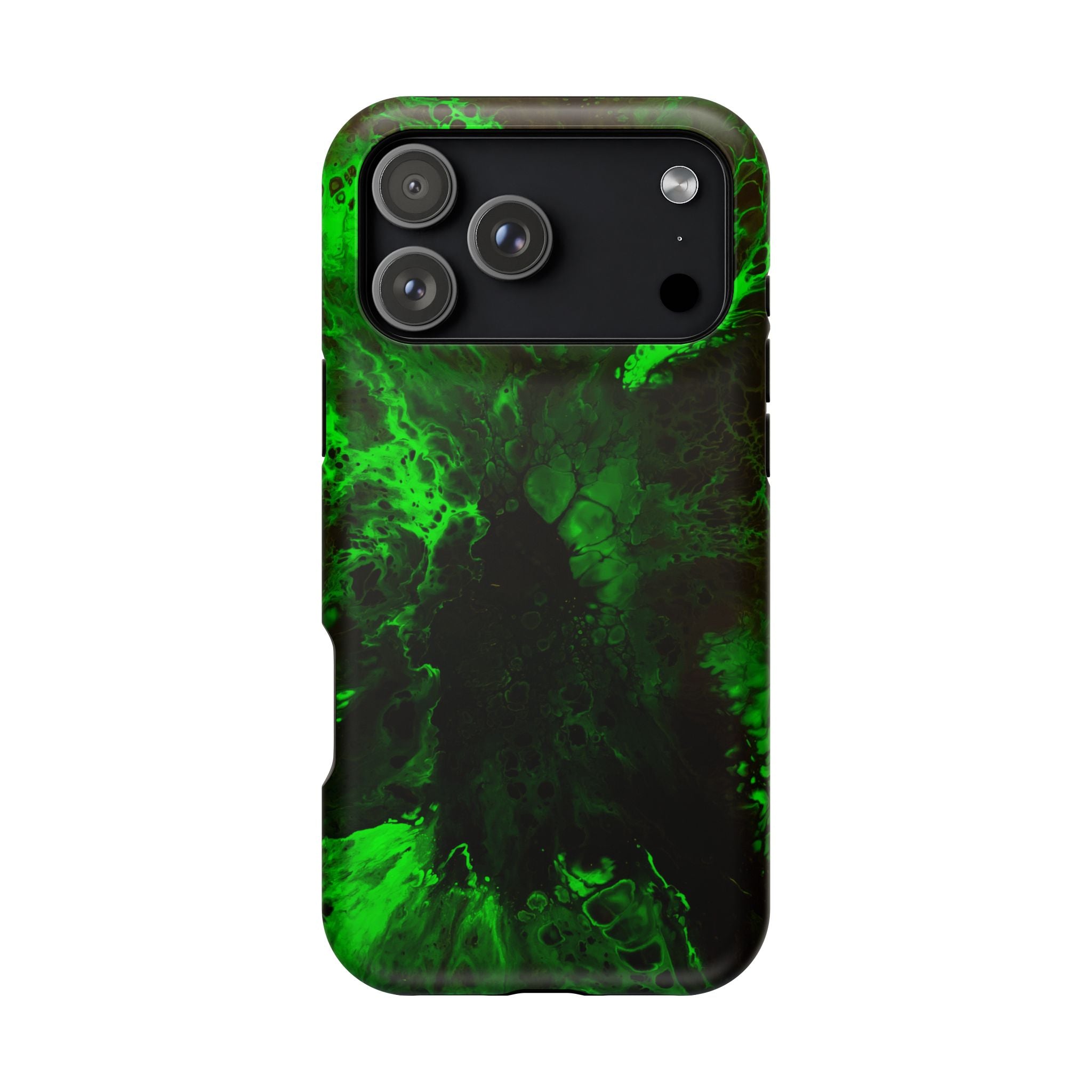 Toxic Bloom MagSafe iPhone Case – Abstract Art Design, Shockproof for iPhone 14–17 Pro & Pro Max