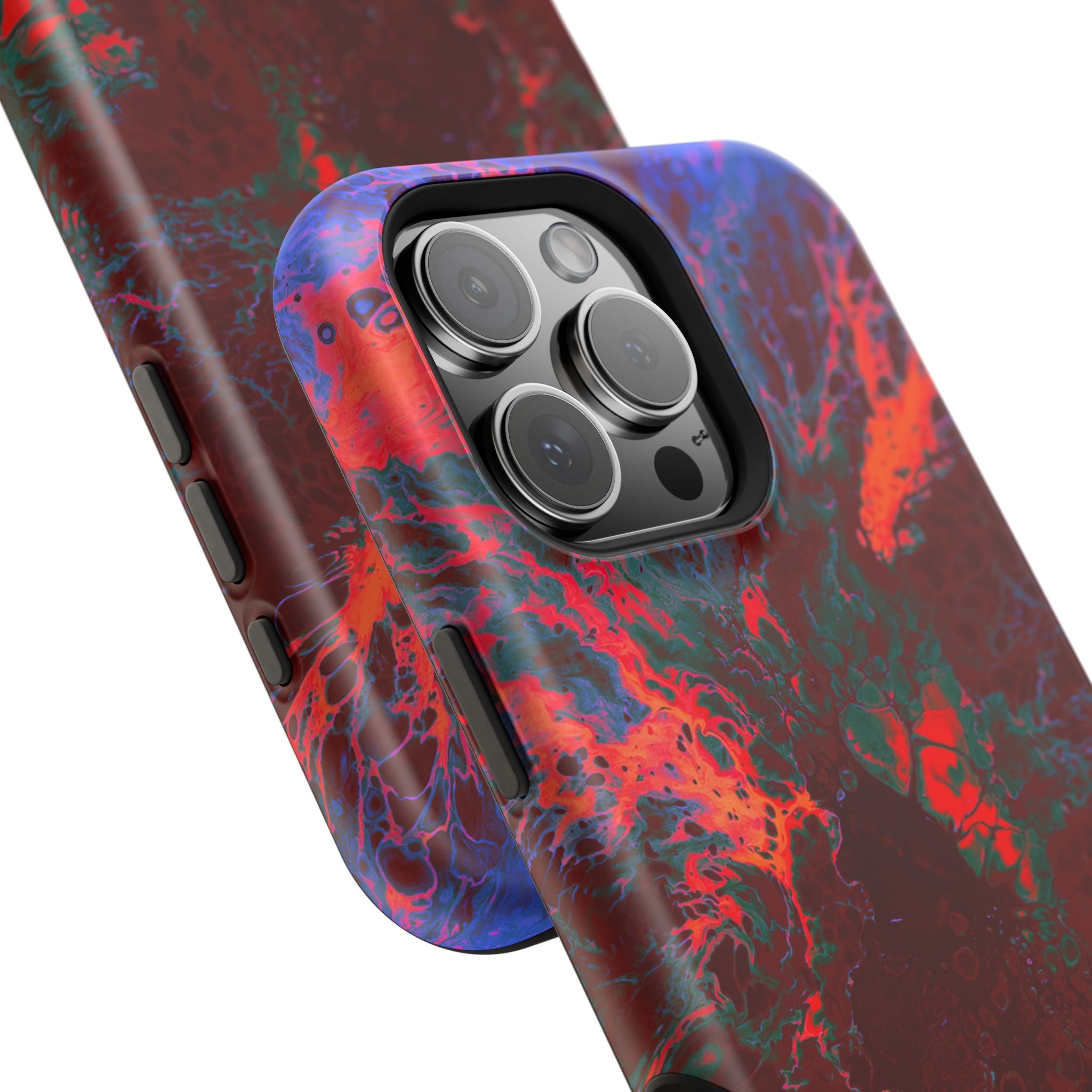 Heatwave Bloom MagSafe iPhone Case – Abstract Art Design, Shockproof for iPhone 14–17 Pro & Pro Max