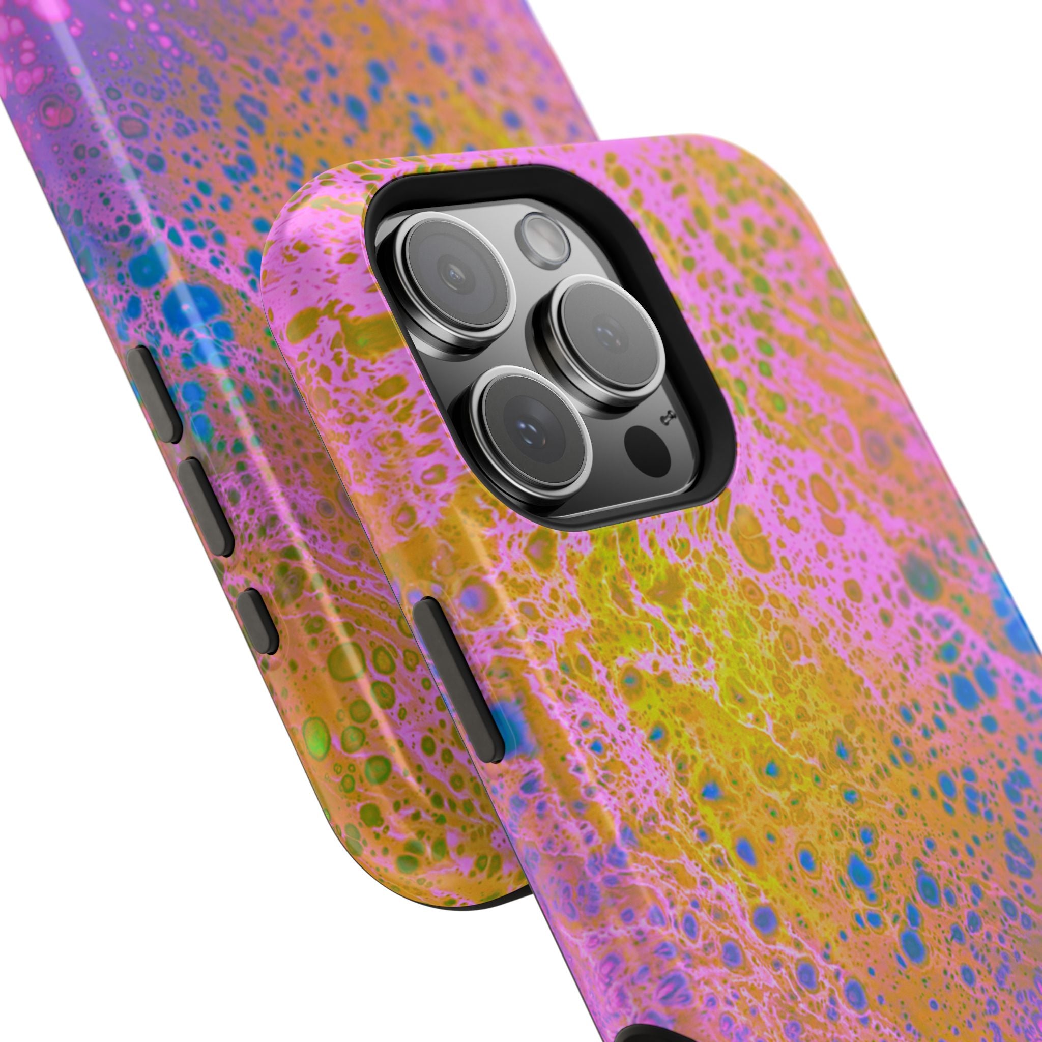 Spectral Distortion MagSafe iPhone Case – Abstract Art Design, Shockproof for iPhone 14–17 Pro & Pro Max
