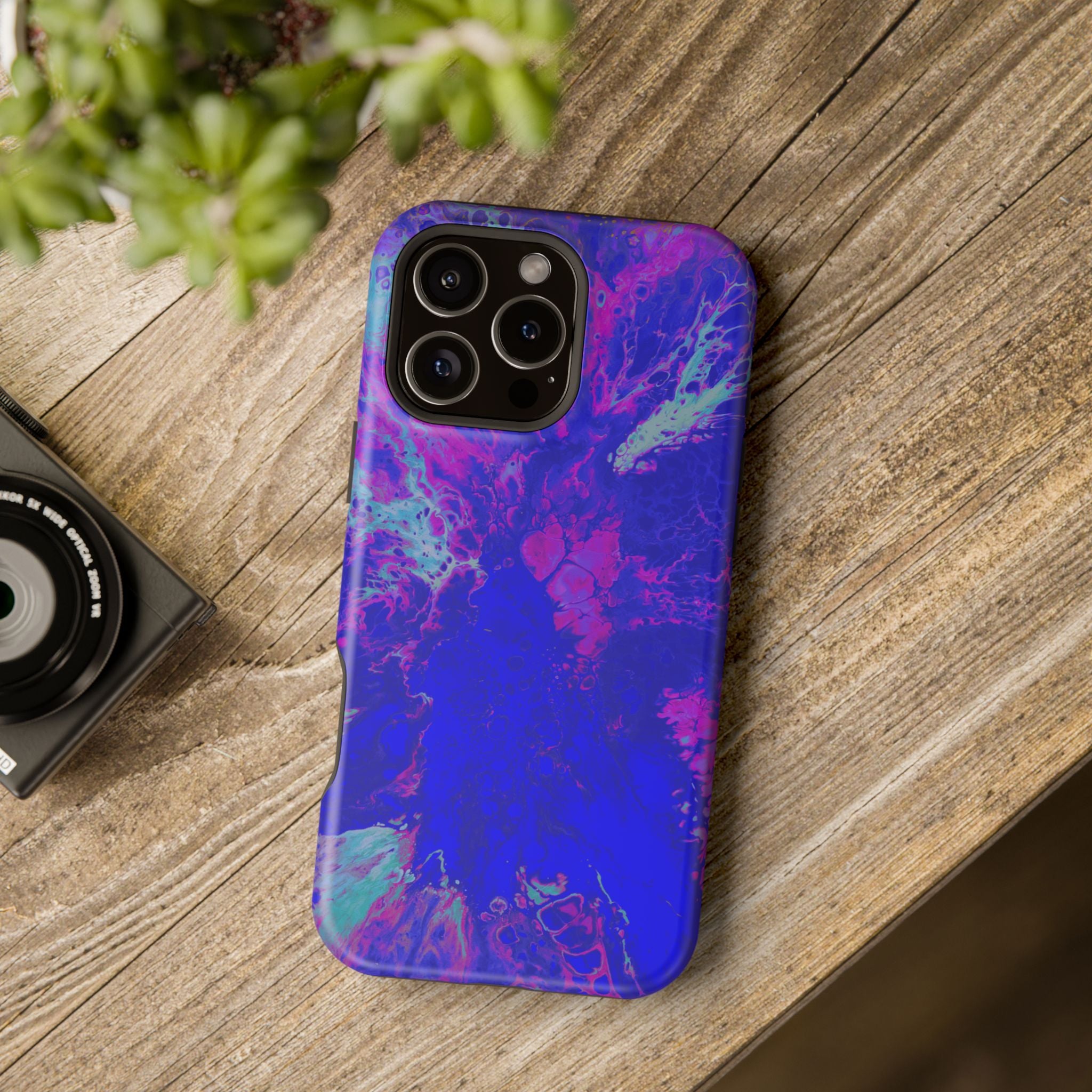 Electric Current MagSafe iPhone Case – Abstract Art Design, Shockproof for iPhone 14–17 Pro & Pro Max