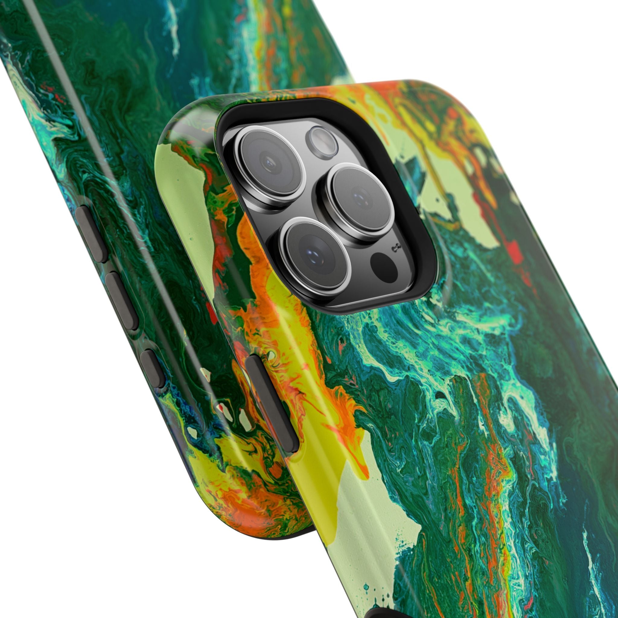 Radioactive Core X MagSafe iPhone Case – Abstract Art Design, Shockproof for iPhone 14–17 Pro & Pro Max