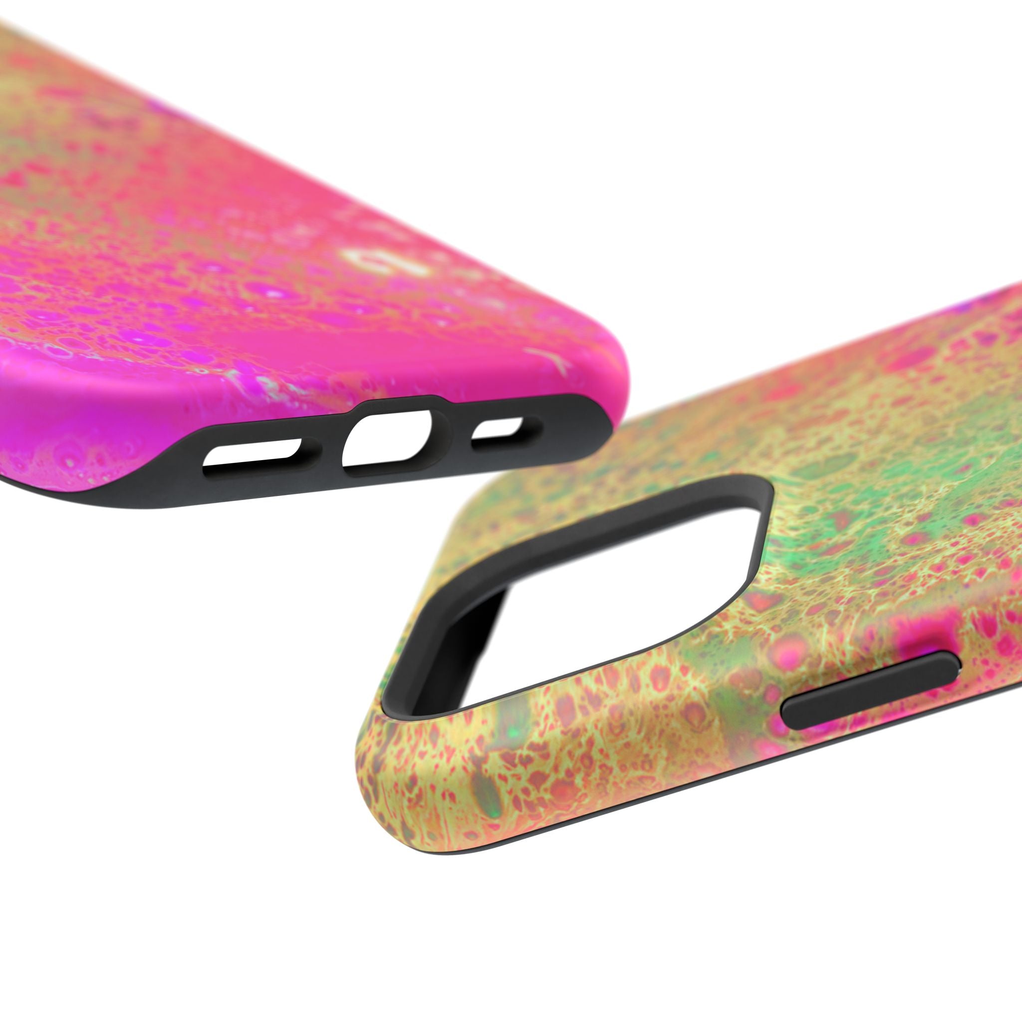 Plasma Petals MagSafe iPhone Case – Abstract Art Design, Shockproof for iPhone 14–17 Pro & Pro Max