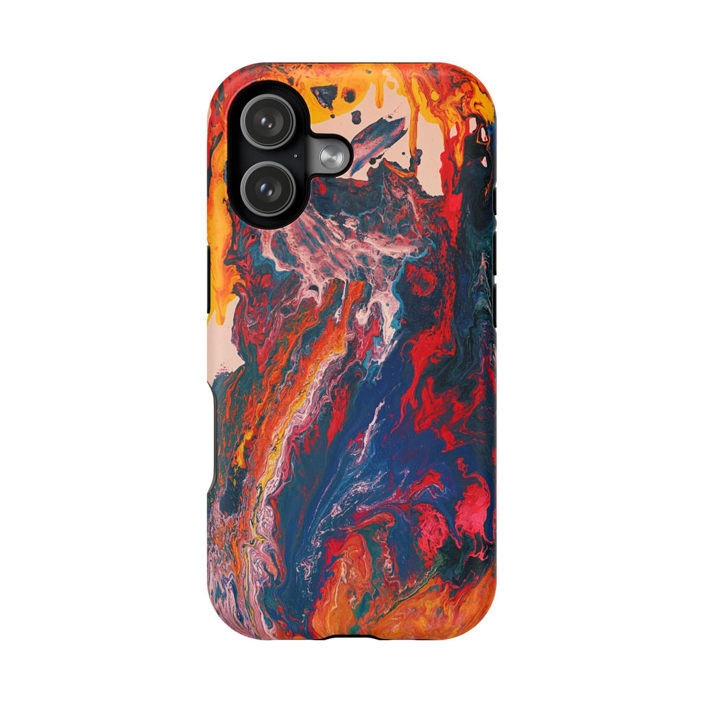 Heatcore X MagSafe iPhone Case – Abstract Art Design, Shockproof for iPhone 14–17 Pro & Pro Max