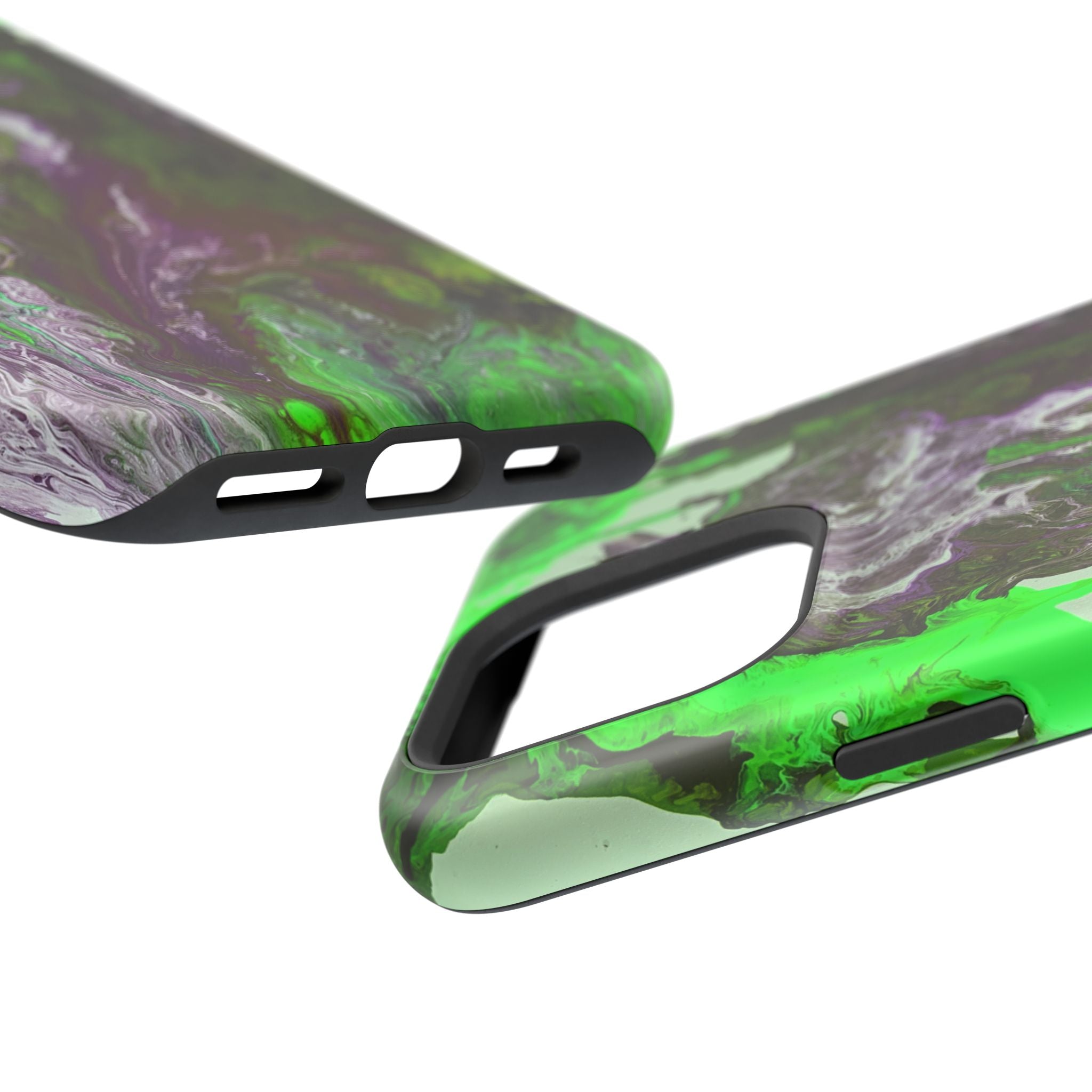 Biohazard Flow X MagSafe iPhone Case – Abstract Art Design, Shockproof for iPhone 14–17 Pro & Pro Max