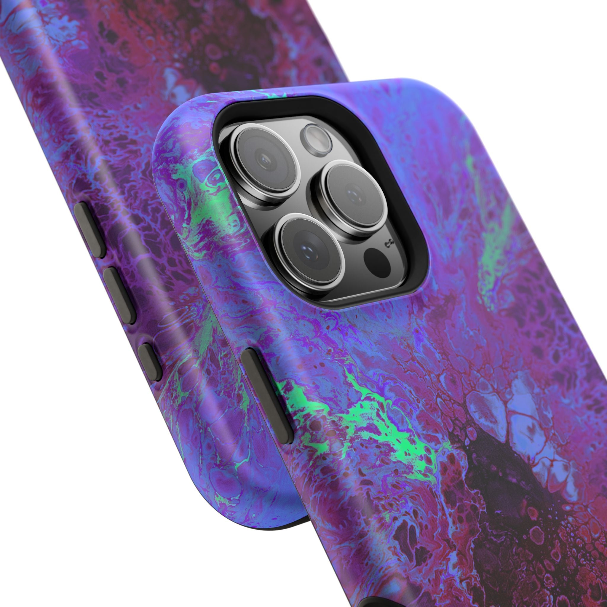 Mystic Reactor MagSafe iPhone Case – Abstract Art Design, Shockproof for iPhone 14–17 Pro & Pro Max