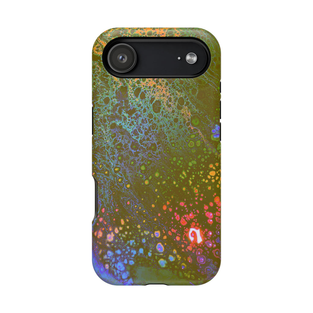 Chromatic Pulse MagSafe iPhone Case – Abstract Art Design, Shockproof for iPhone 14–17 Pro & Pro Max