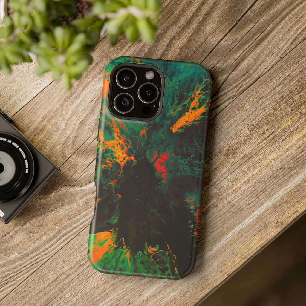 Infernal Jungle MagSafe iPhone Case – Abstract Art Design, Shockproof for iPhone 14–17 Pro & Pro Max