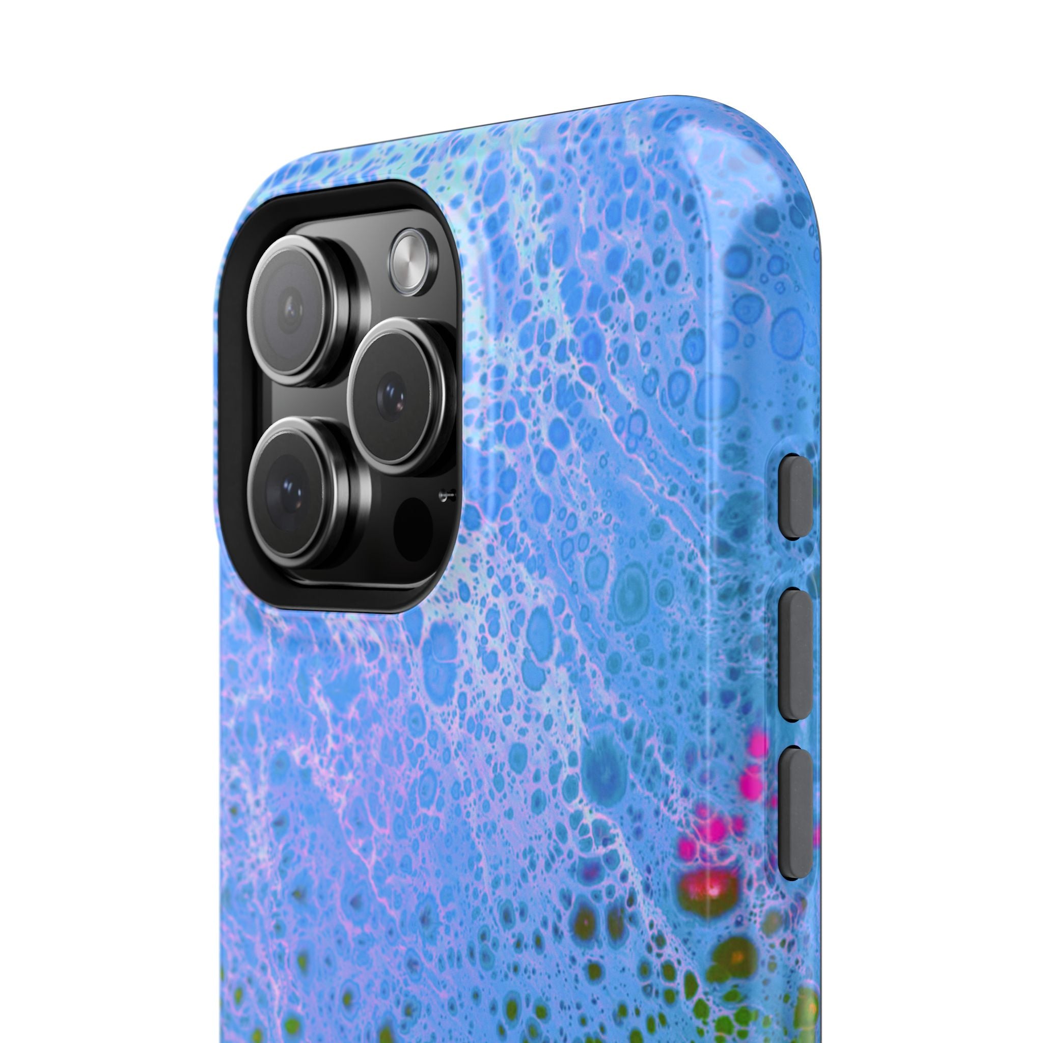 Frost Bloom MagSafe iPhone Case – Abstract Art Design, Shockproof for iPhone 14–17 Pro & Pro Max