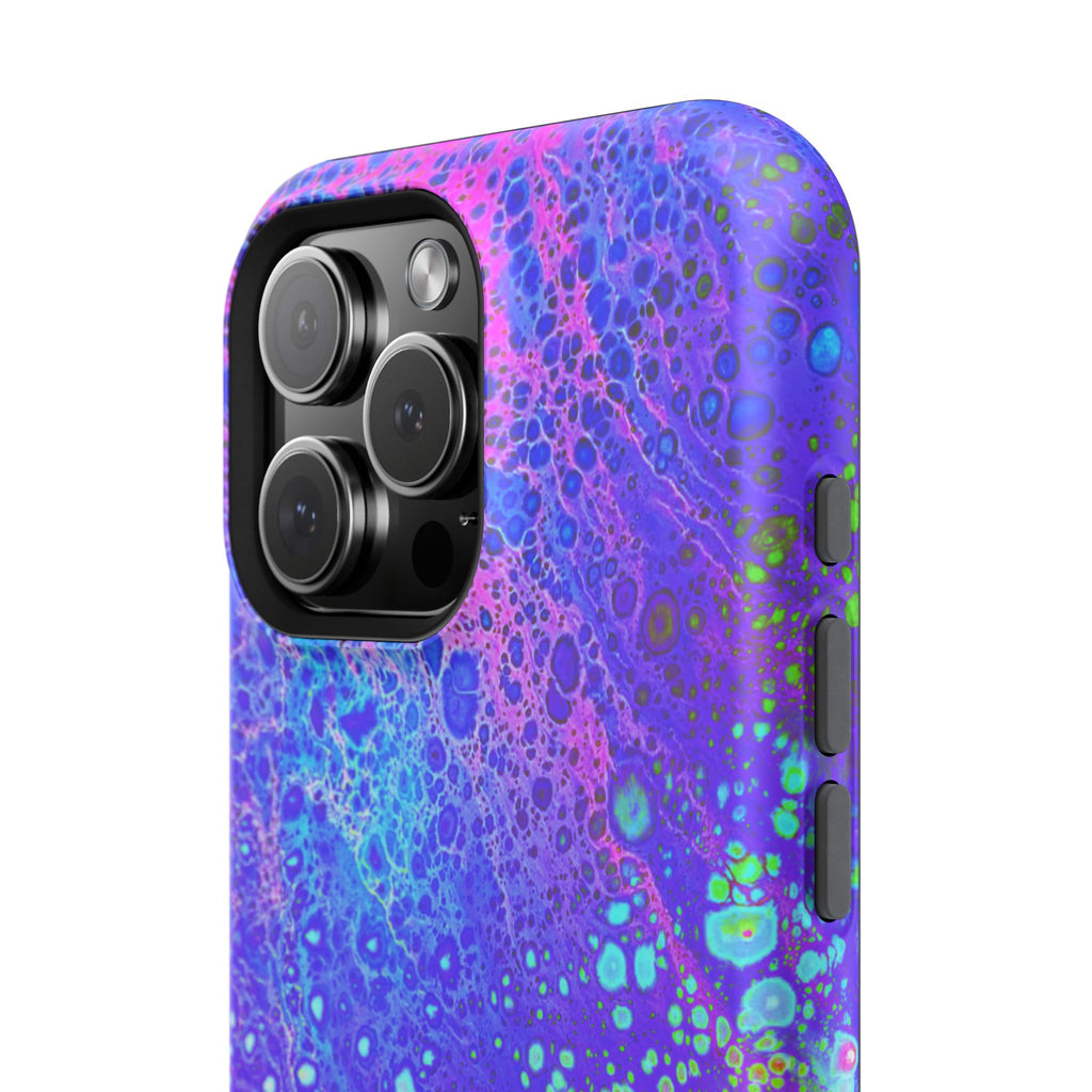 Electric Current MagSafe iPhone Case – Abstract Art Design, Shockproof for iPhone 14–17 Pro & Pro Max